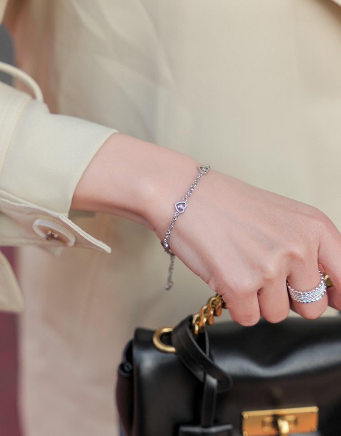 #現貨 小ck Malorie 水鑽愛心手鍊 心跳華爾滋系列