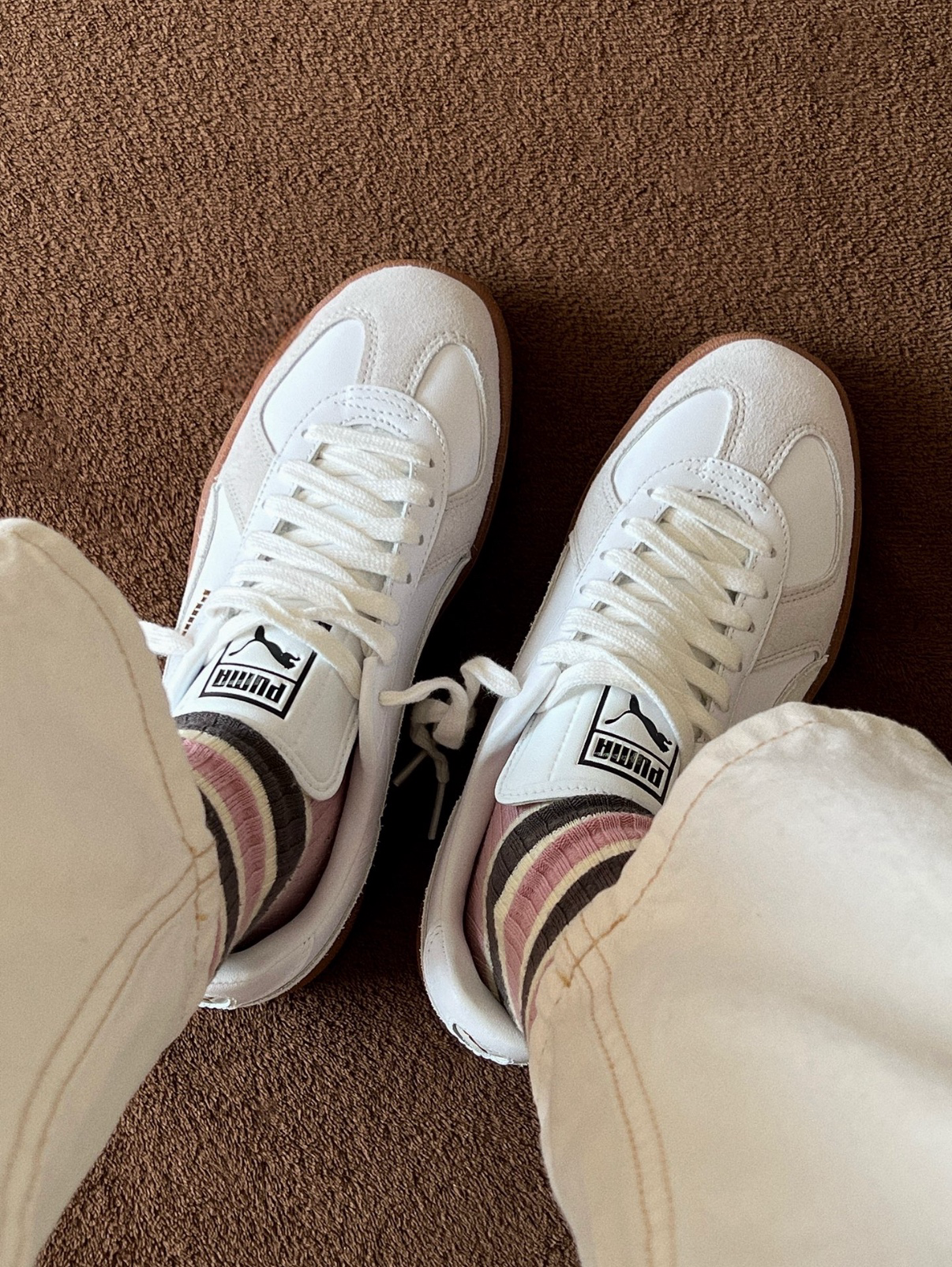 Puma Army Trainer 白灰色 白色 皮革 焦糖底 復古 德訓鞋 板鞋 386607-05/預購