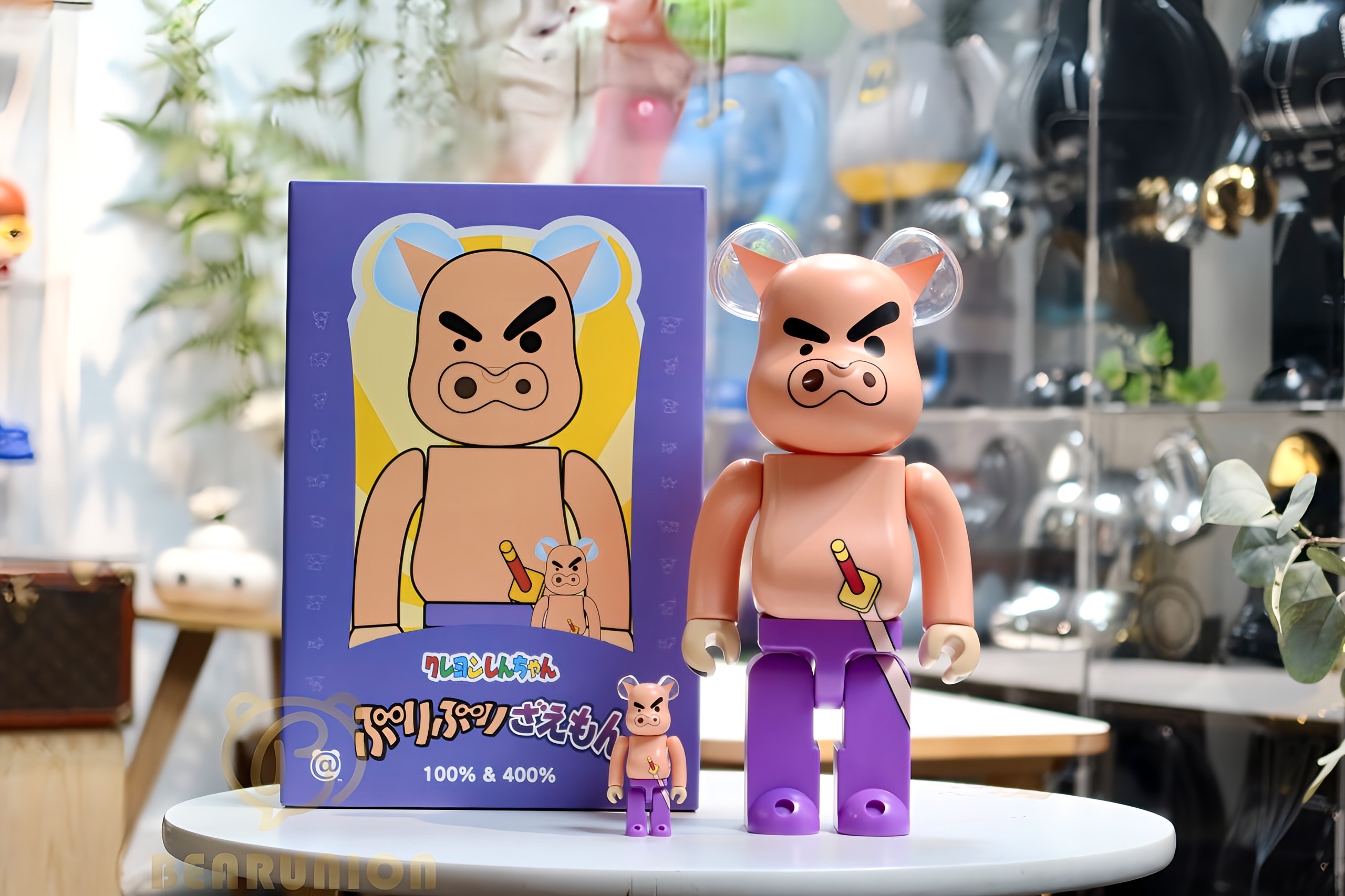 🥇現貨🥇 Bearbrick 400% 100% ブリブリざえもん 不理不理不理左衛門 蠟筆小新 豬仔