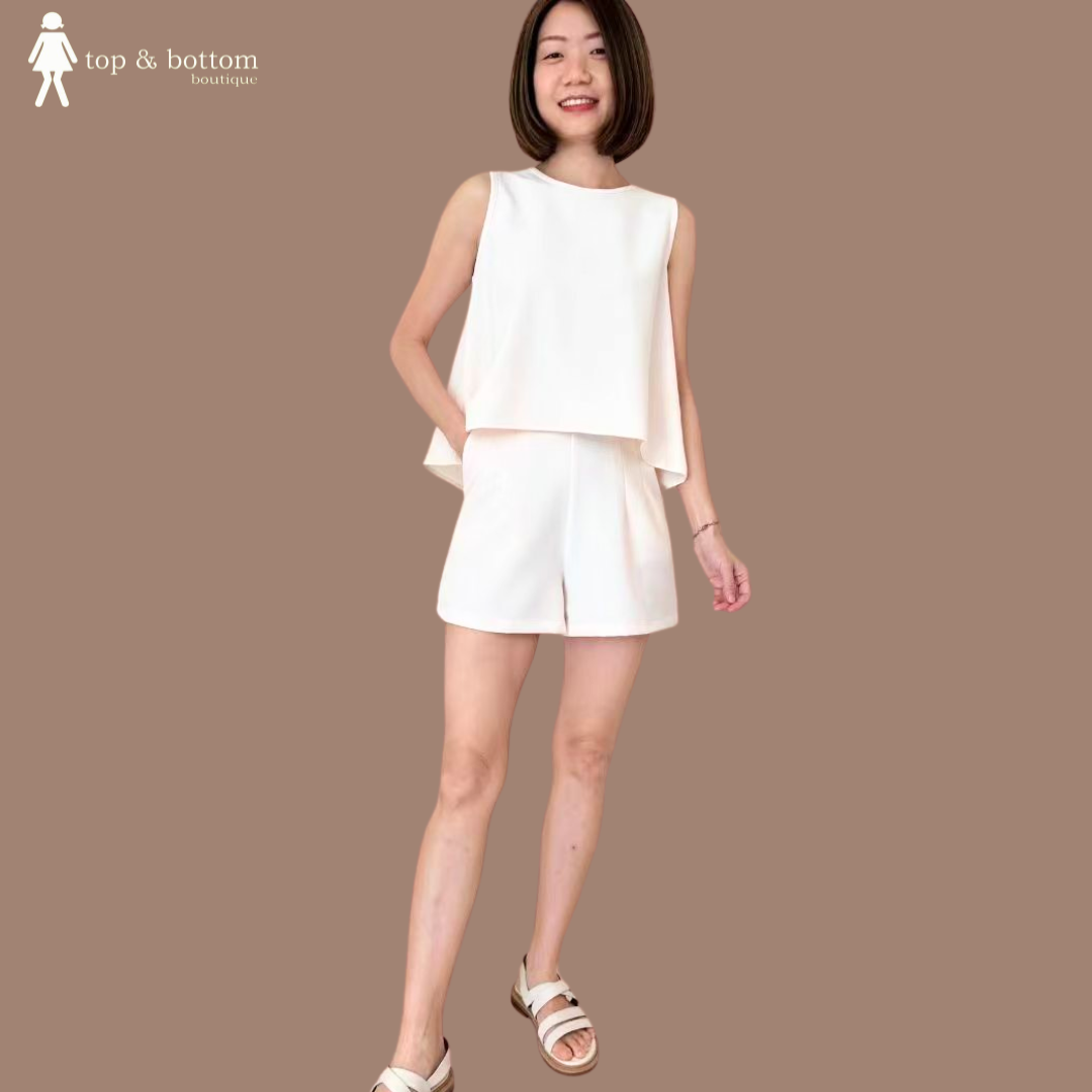 CASUAL BLOUSE & SHORTS 2 PCS SET SUIT
