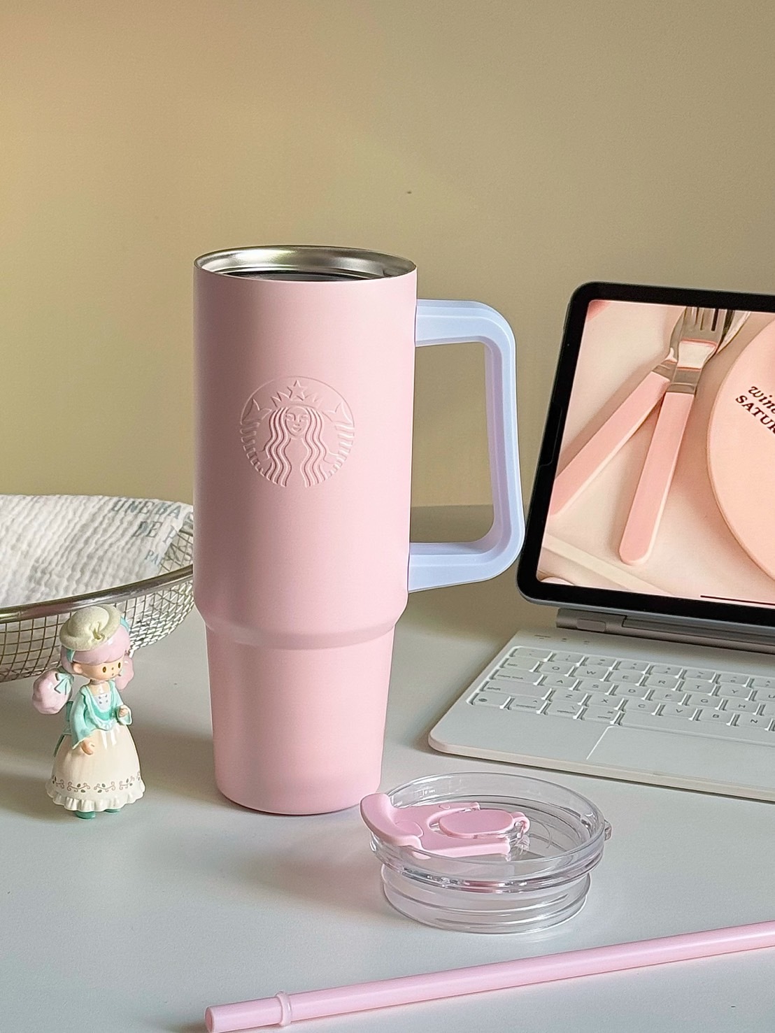 STARBUCKS 星巴克 大容量 不鏽鋼 吸管杯 900ML