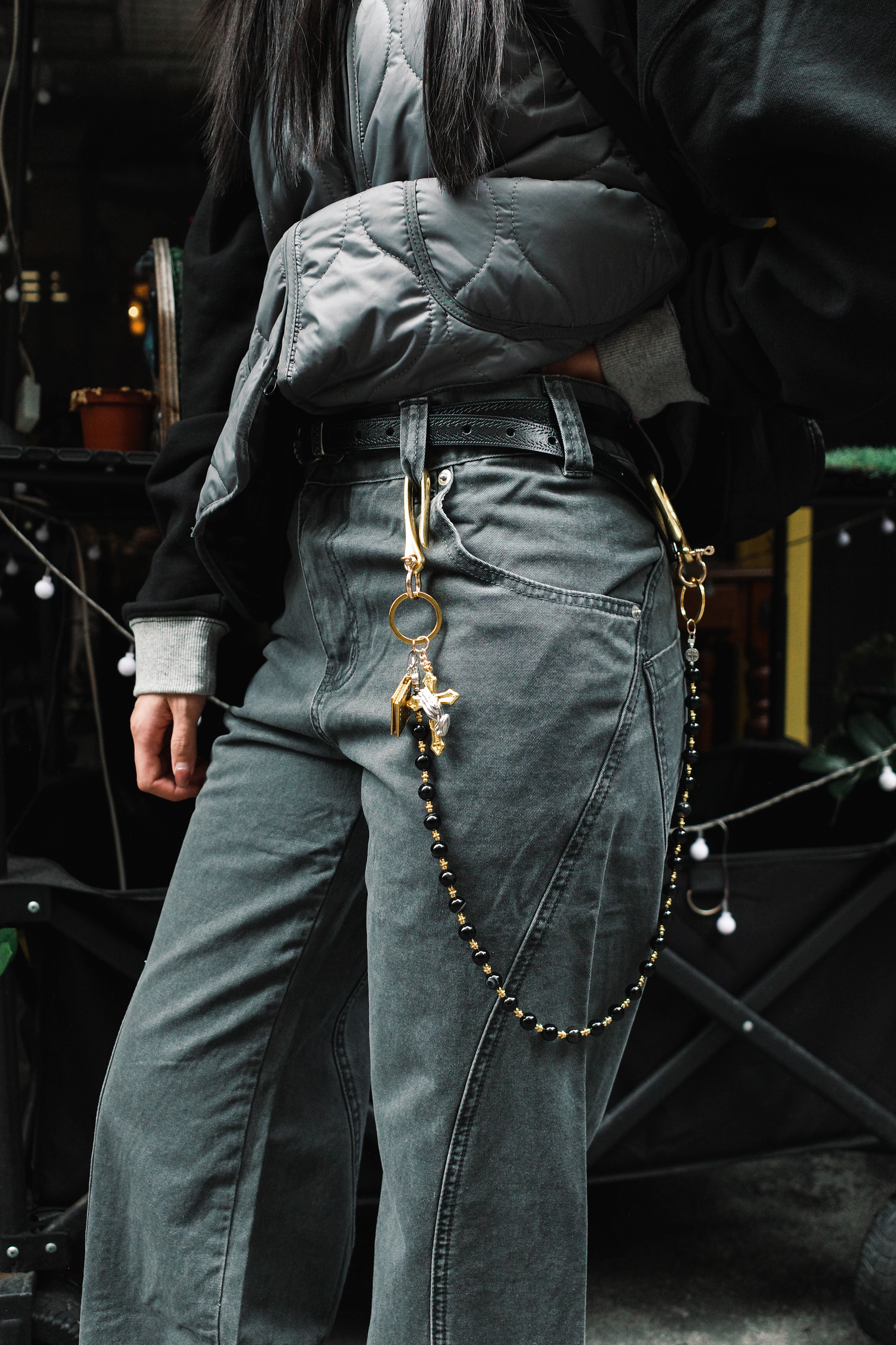 『Always_Good』黑金 祈禱手 褲鏈