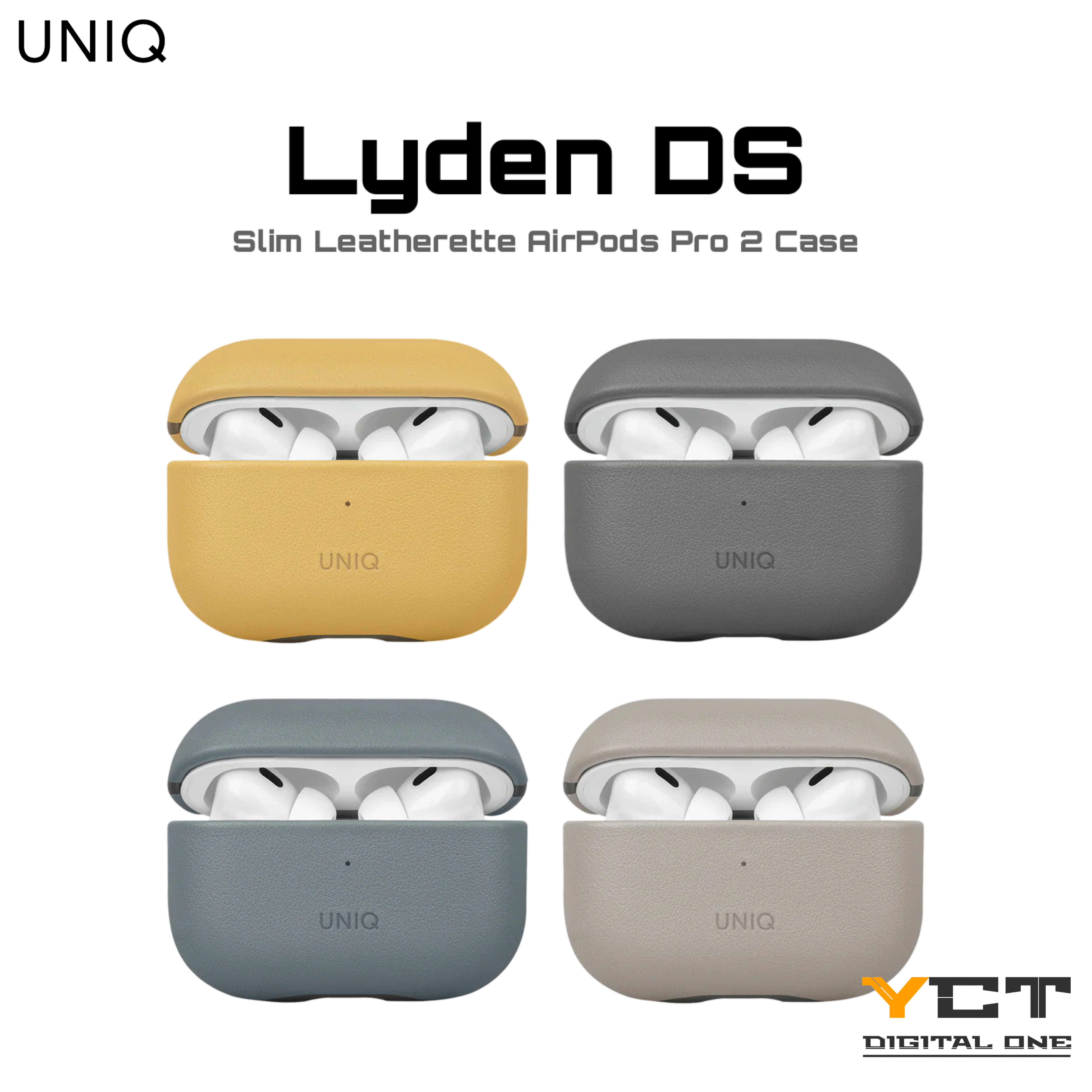 UNIQ Lyden DS Slim Leatherette AirPods Pro 2 保護殼