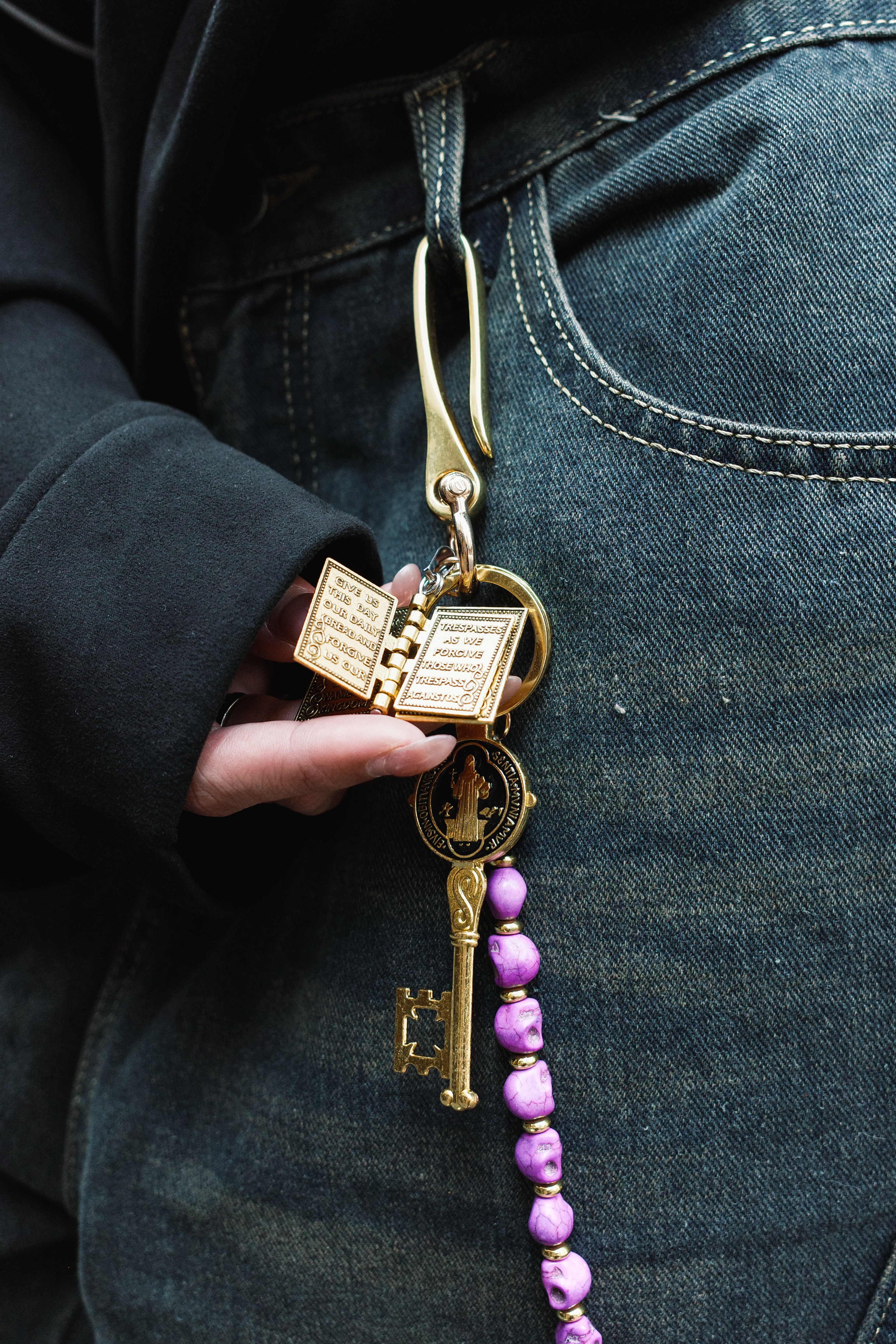 『Always_Good』紫骷髏 鑰匙 褲鏈