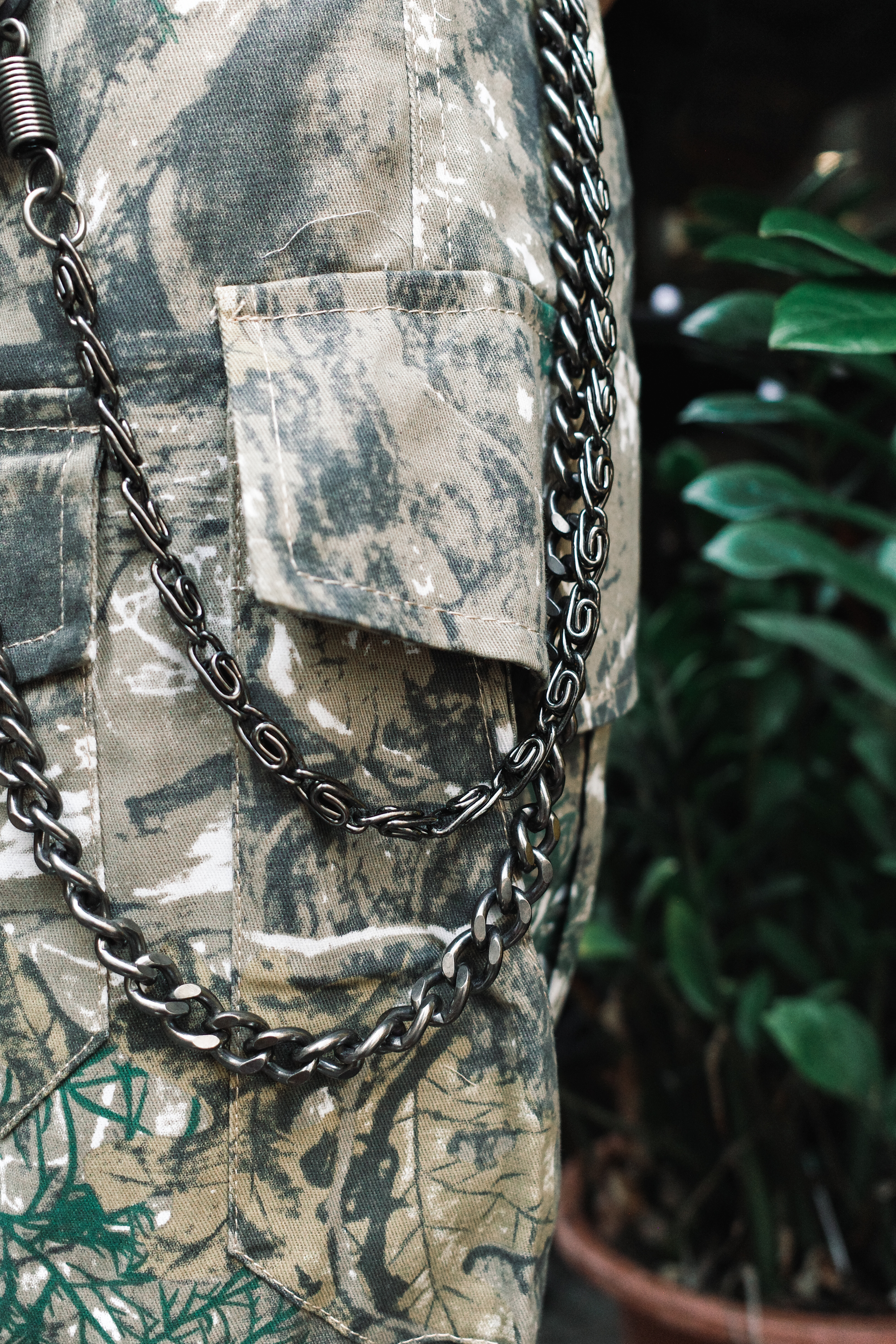 『Always_Good』大骷髏頭 雙鏈 褲鏈