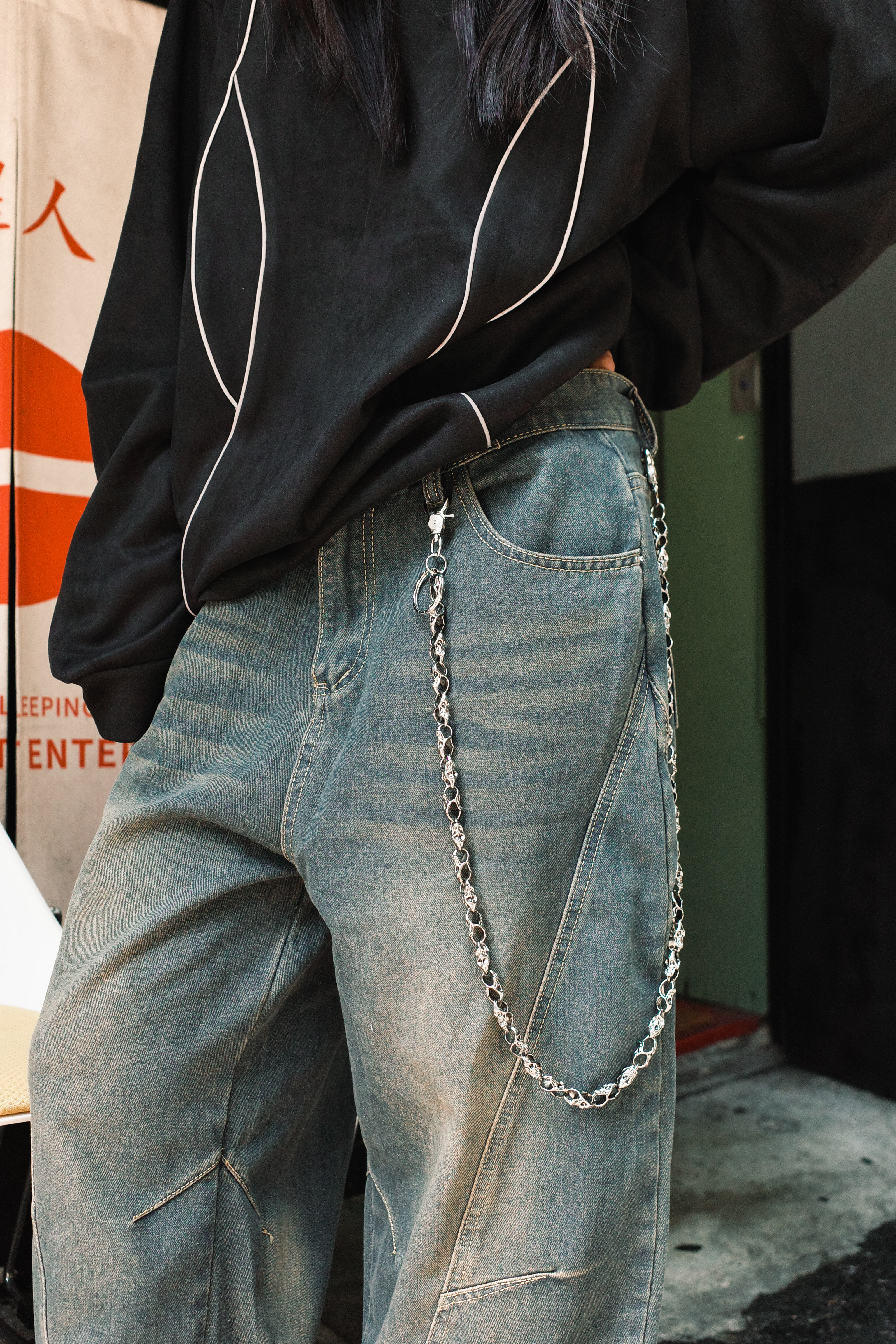 『Always_Good』骷髏頭 串接 褲鏈