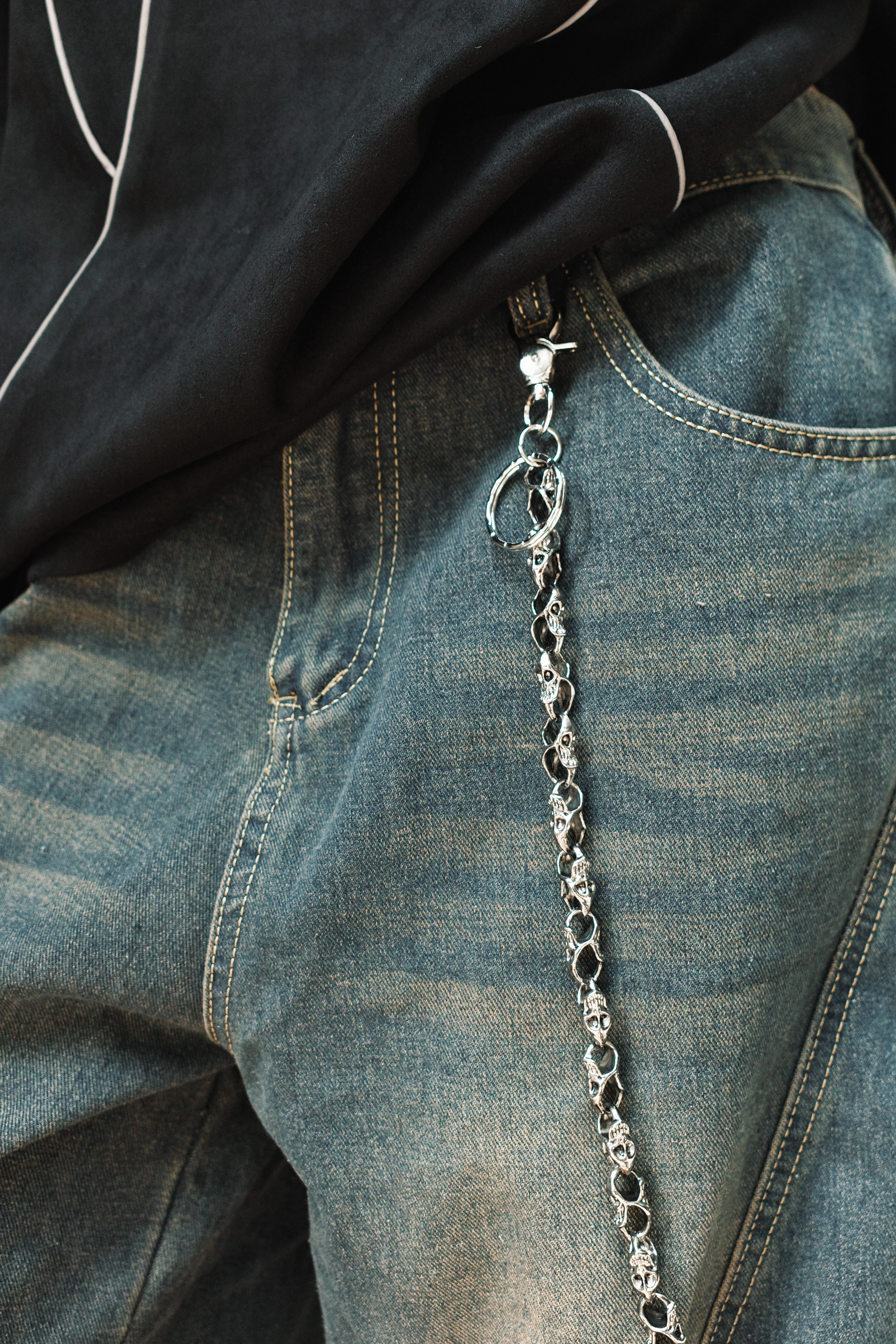 『Always_Good』骷髏頭 串接 褲鏈