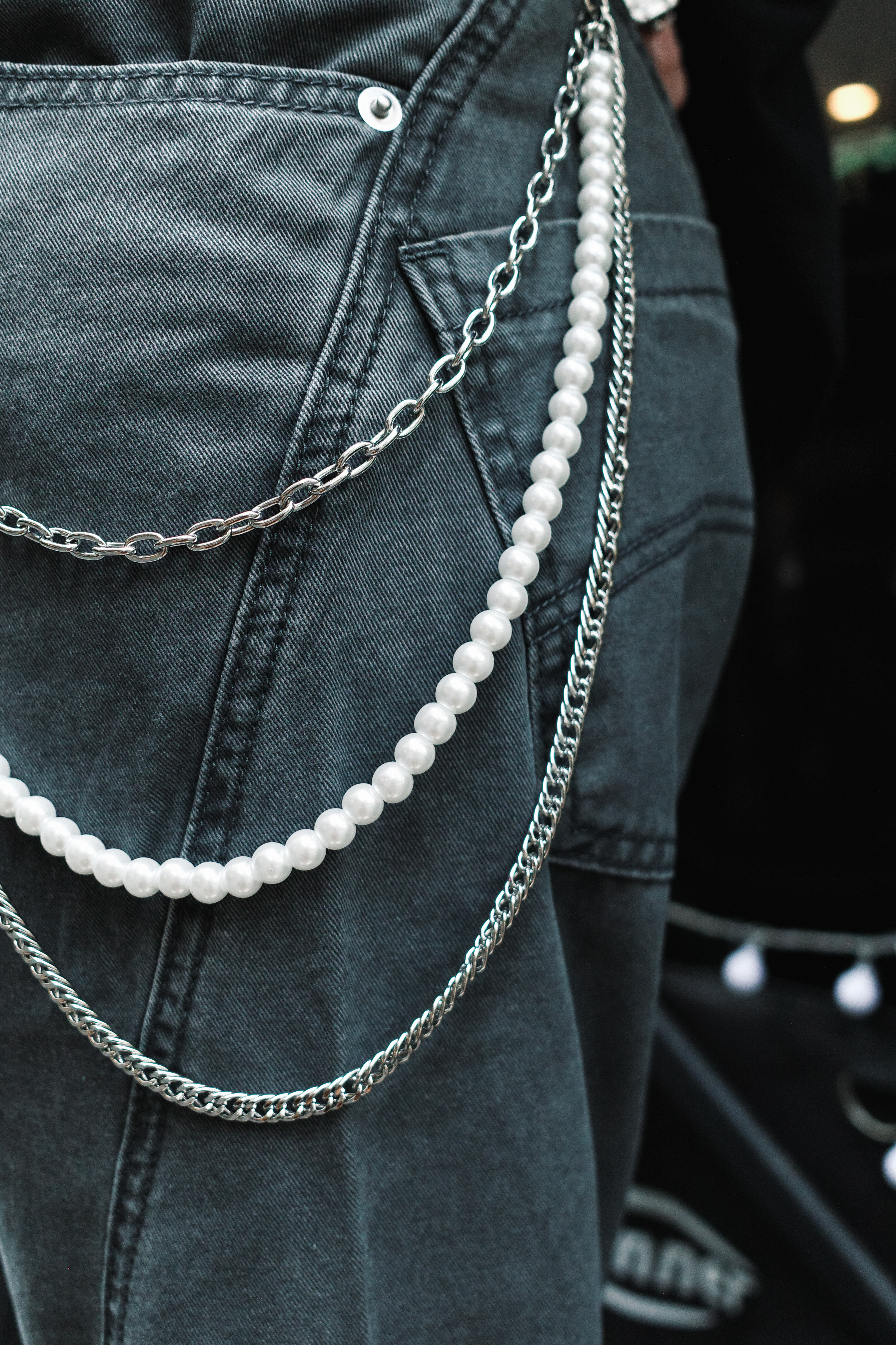 『Always_Good』多層次 珍珠 褲鏈