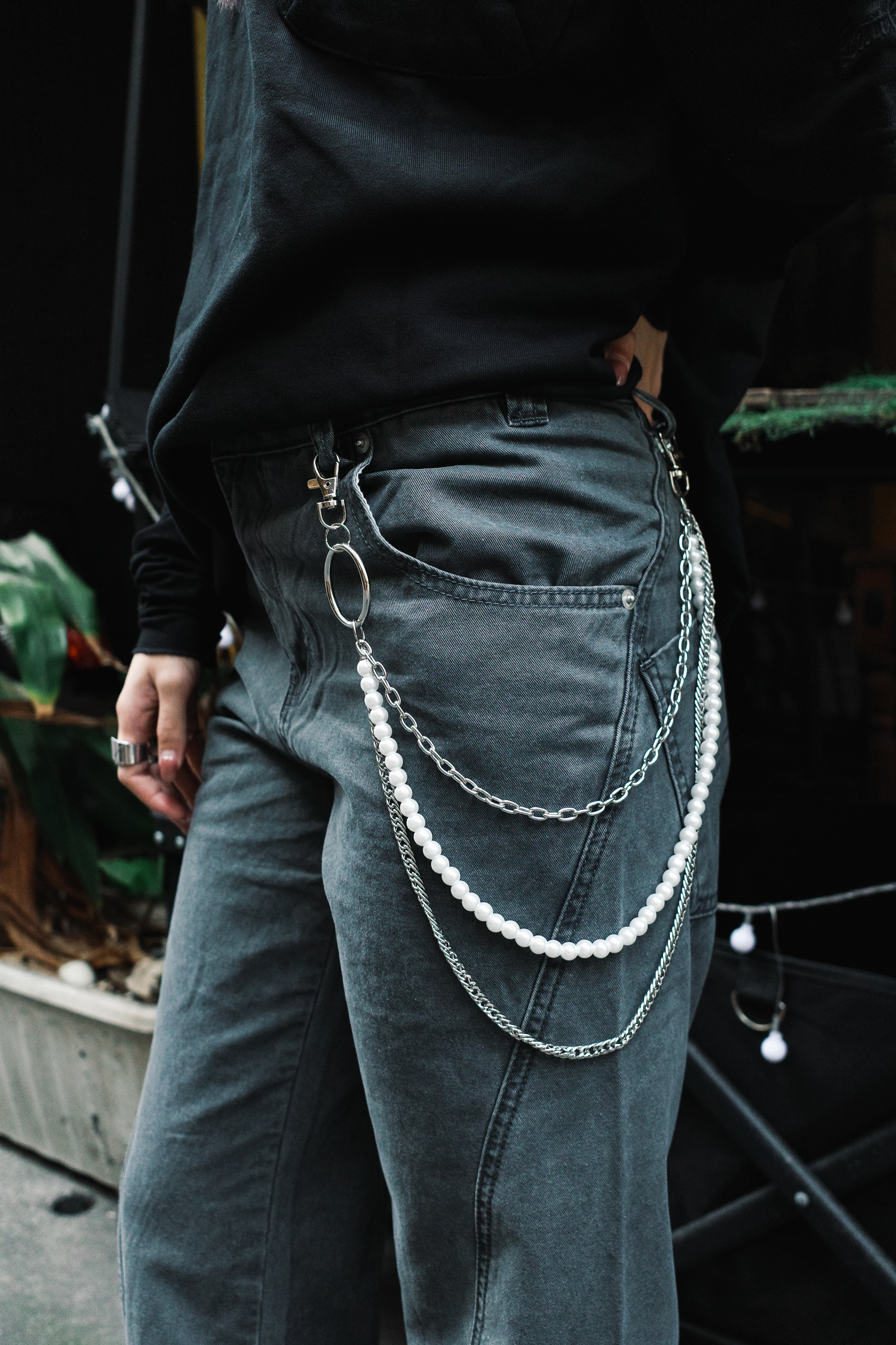 『Always_Good』多層次 珍珠 褲鏈