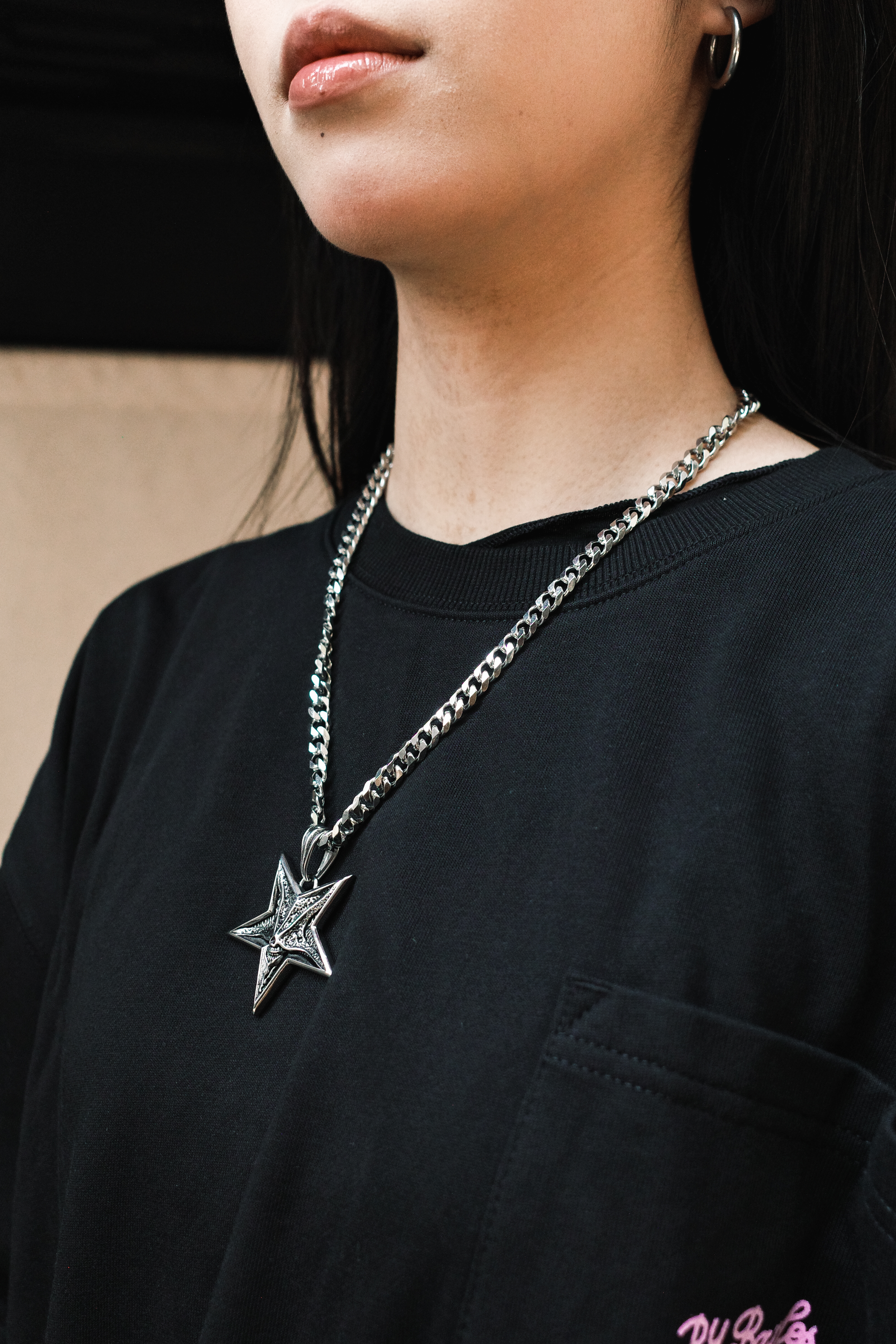 『Always_Good』異型 五芒星 鈦鋼項鏈