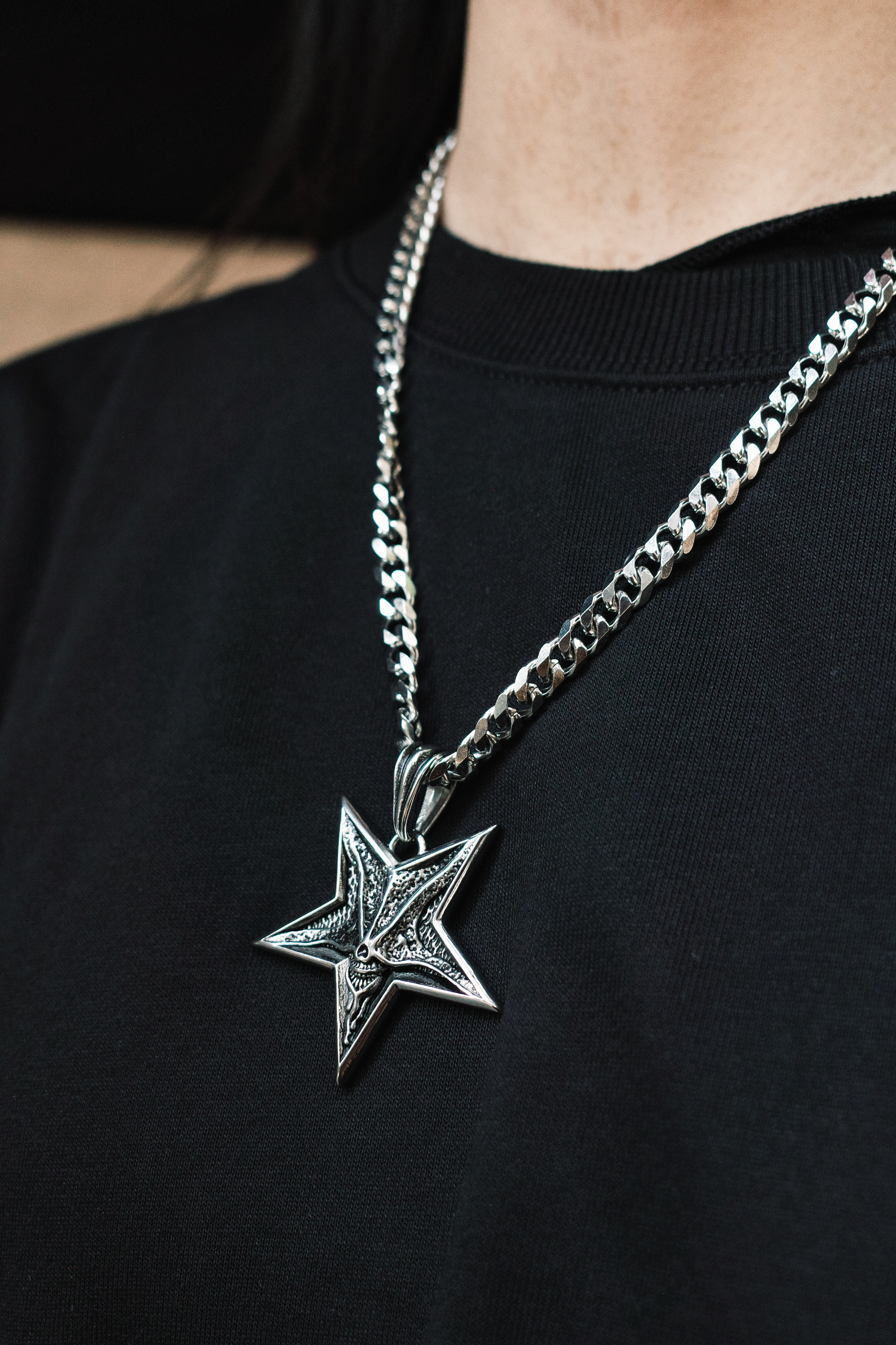 『Always_Good』異型 五芒星 鈦鋼項鏈