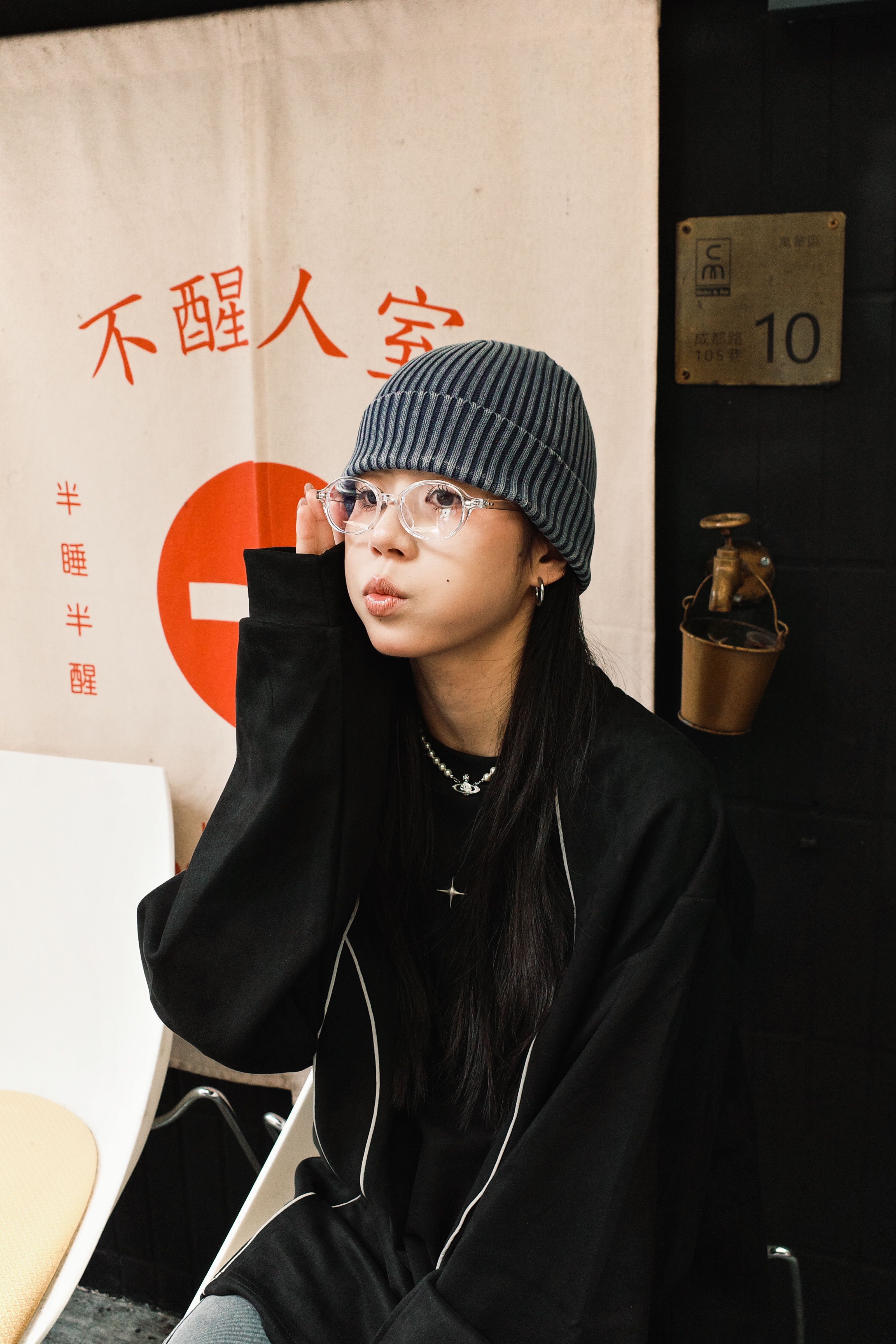 『Always_Good』橢圓 膠框 復古 眼鏡