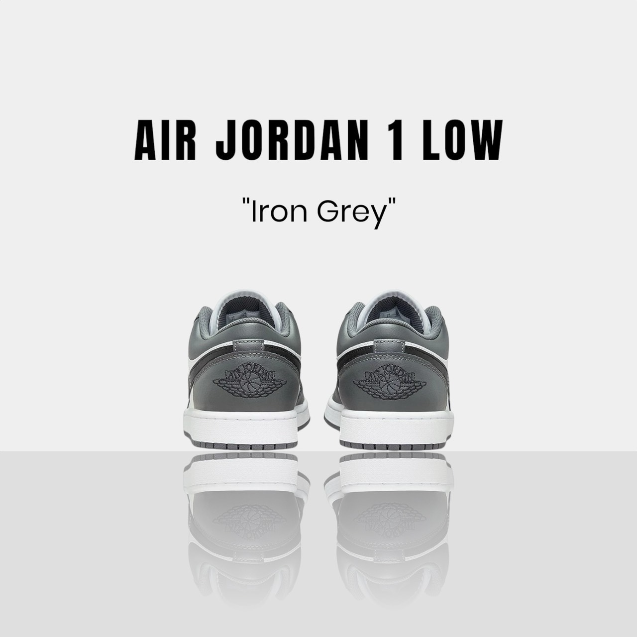 <7折折扣!!> AIR JORDAN 1 LOW 休閒鞋 男款 灰白 553558-152 鐵灰