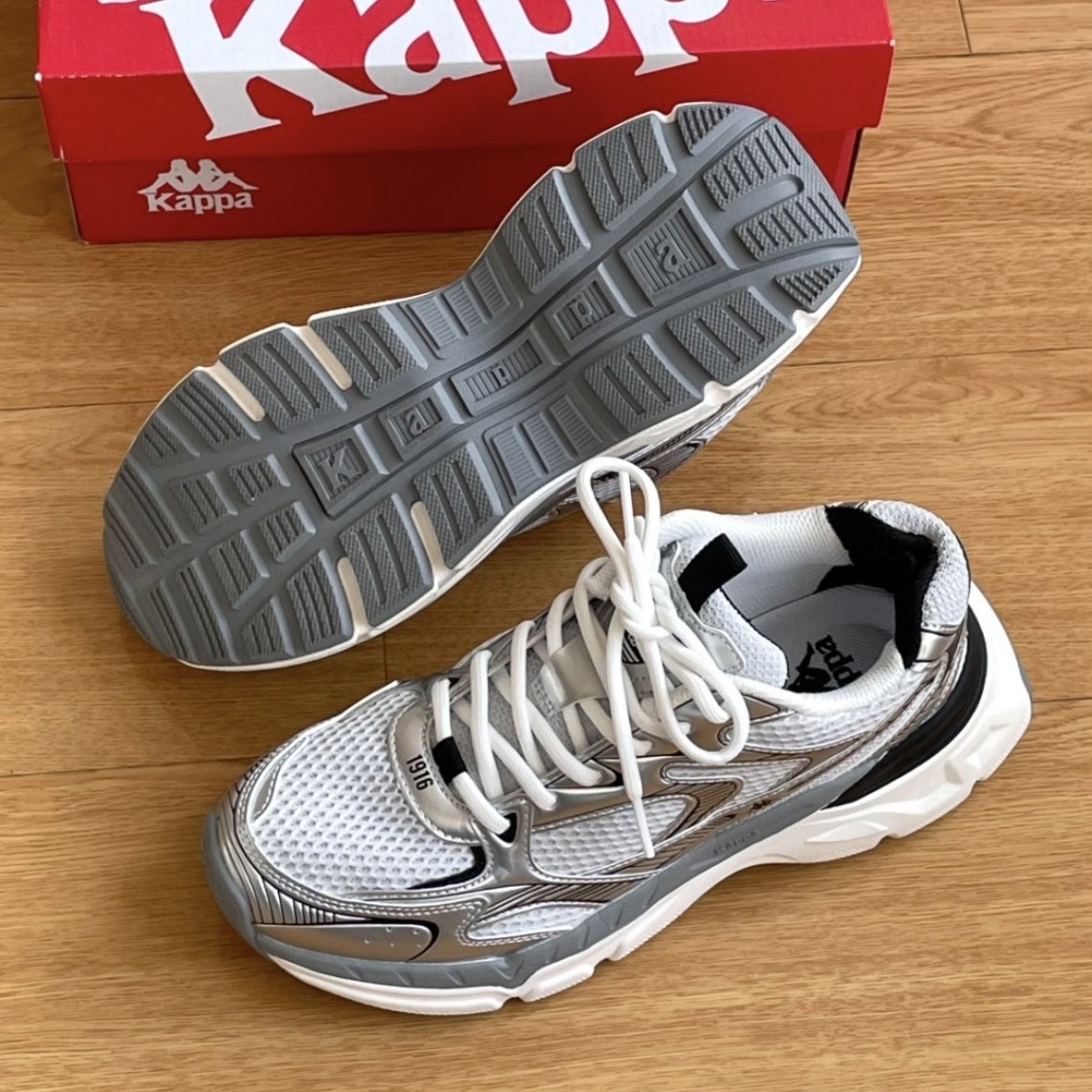 限時超優惠開團‼️Kappa 新款復古老爹鞋 休閒運動鞋 增高 奧運灰