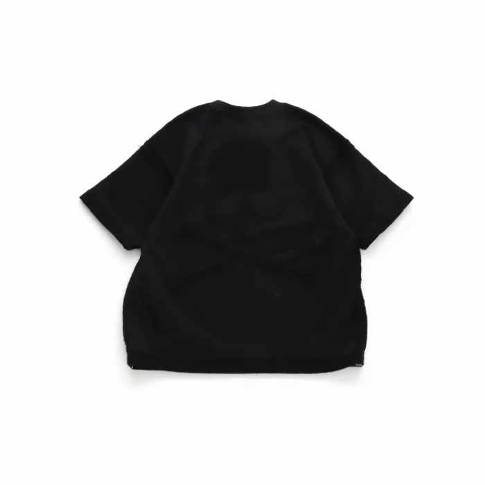 MASTERMIND WORLD MW CUT-OFF SS SWEATSHIRT BOXY FIT 短袖 衛衣 寬鬆版 黑色-MW25S14-SW007-015
