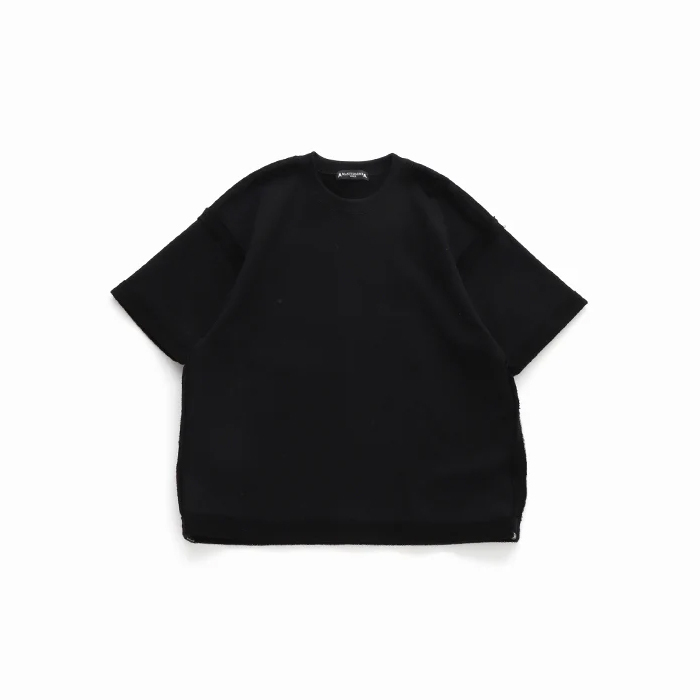 MASTERMIND WORLD MW CUT-OFF SS SWEATSHIRT BOXY FIT 短袖 衛衣 寬鬆版 黑色-MW25S14-SW007-015
