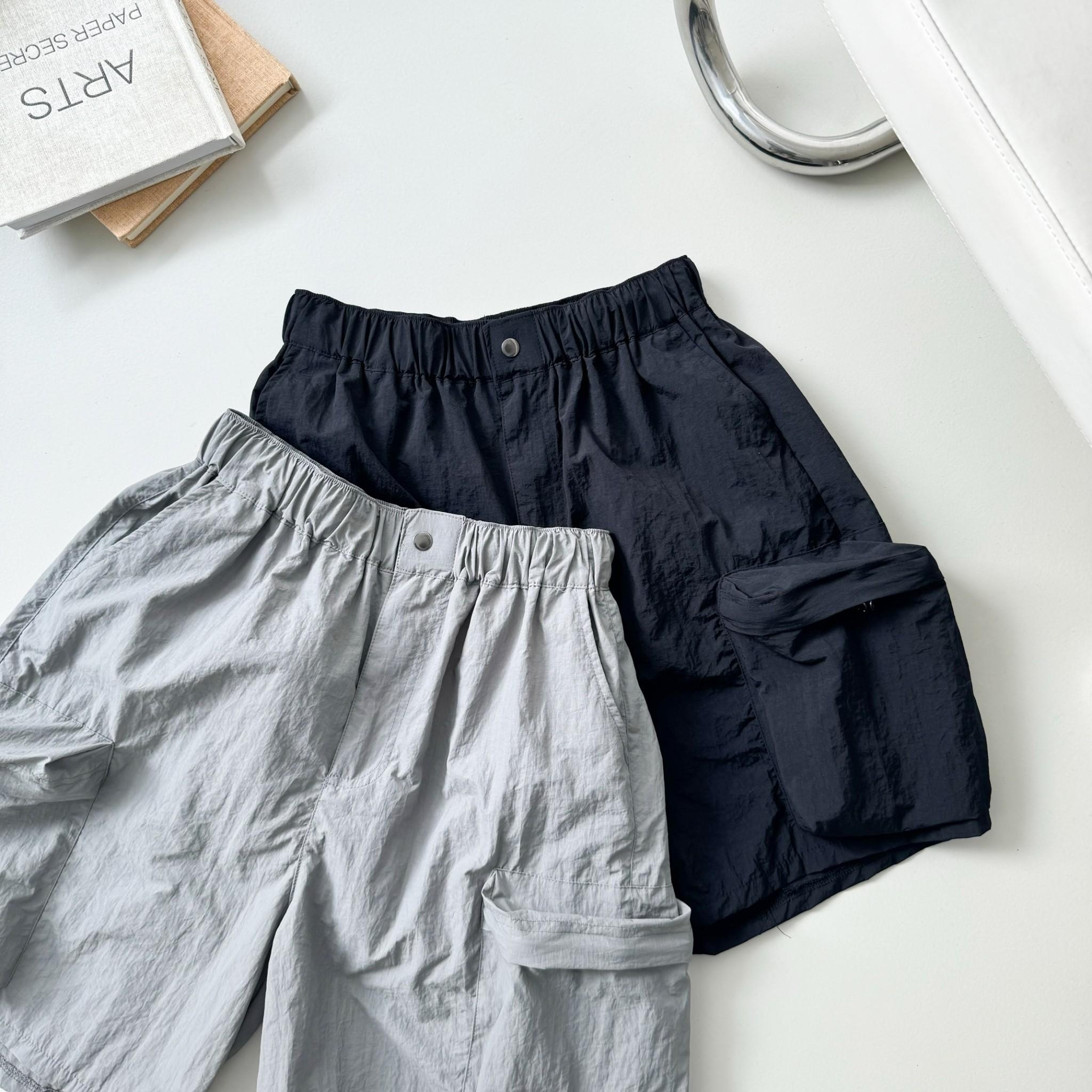 韓國短褲 山系Out Door 大口袋寬版短褲 1734