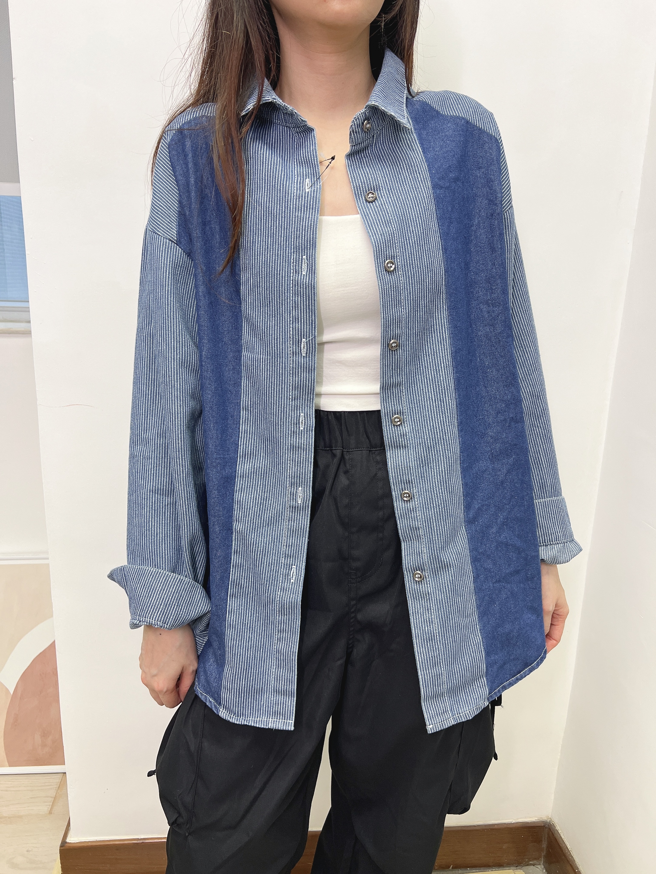 AS 拼布直間 牛仔恤衫