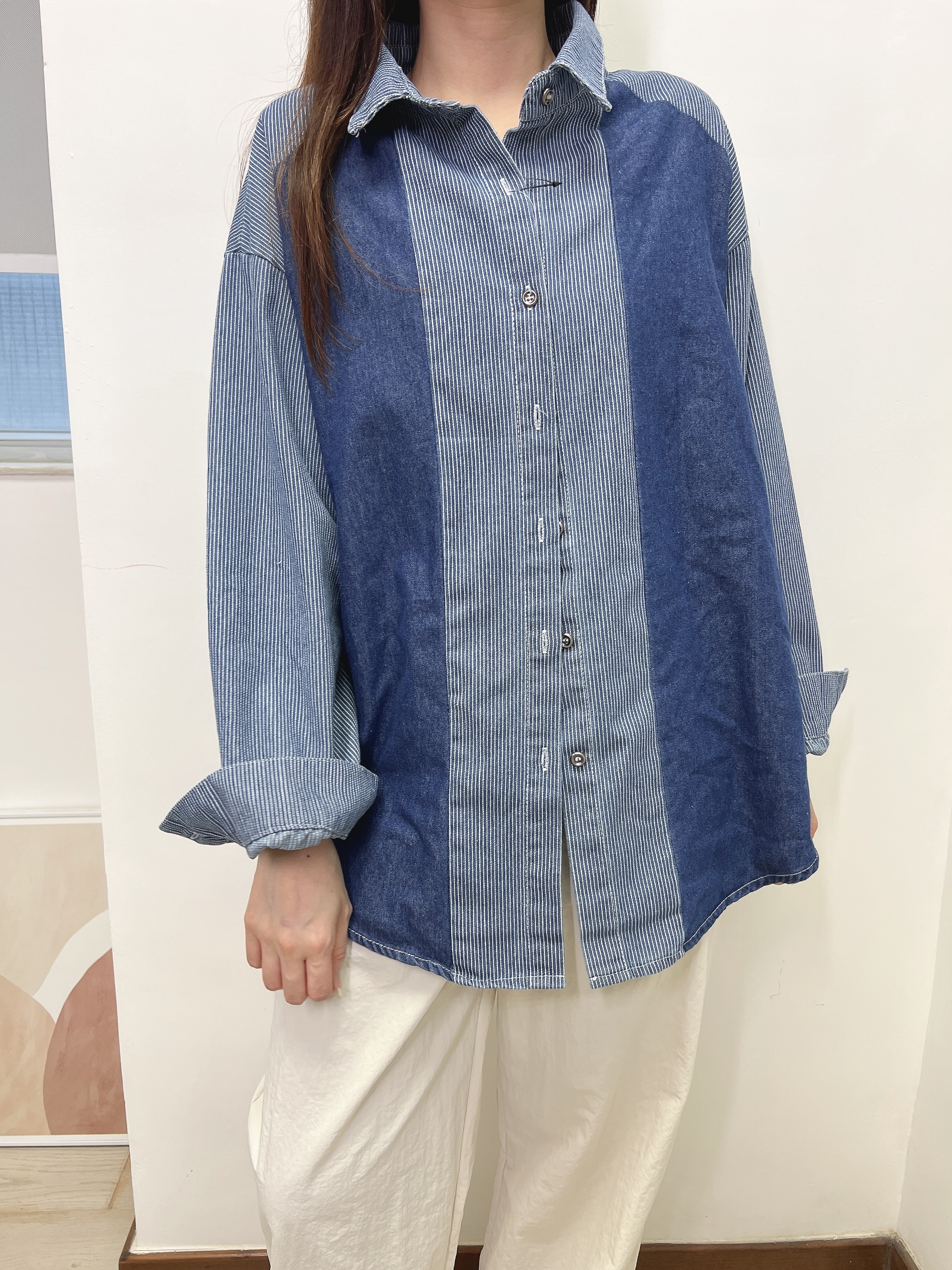 AS 拼布直間 牛仔恤衫