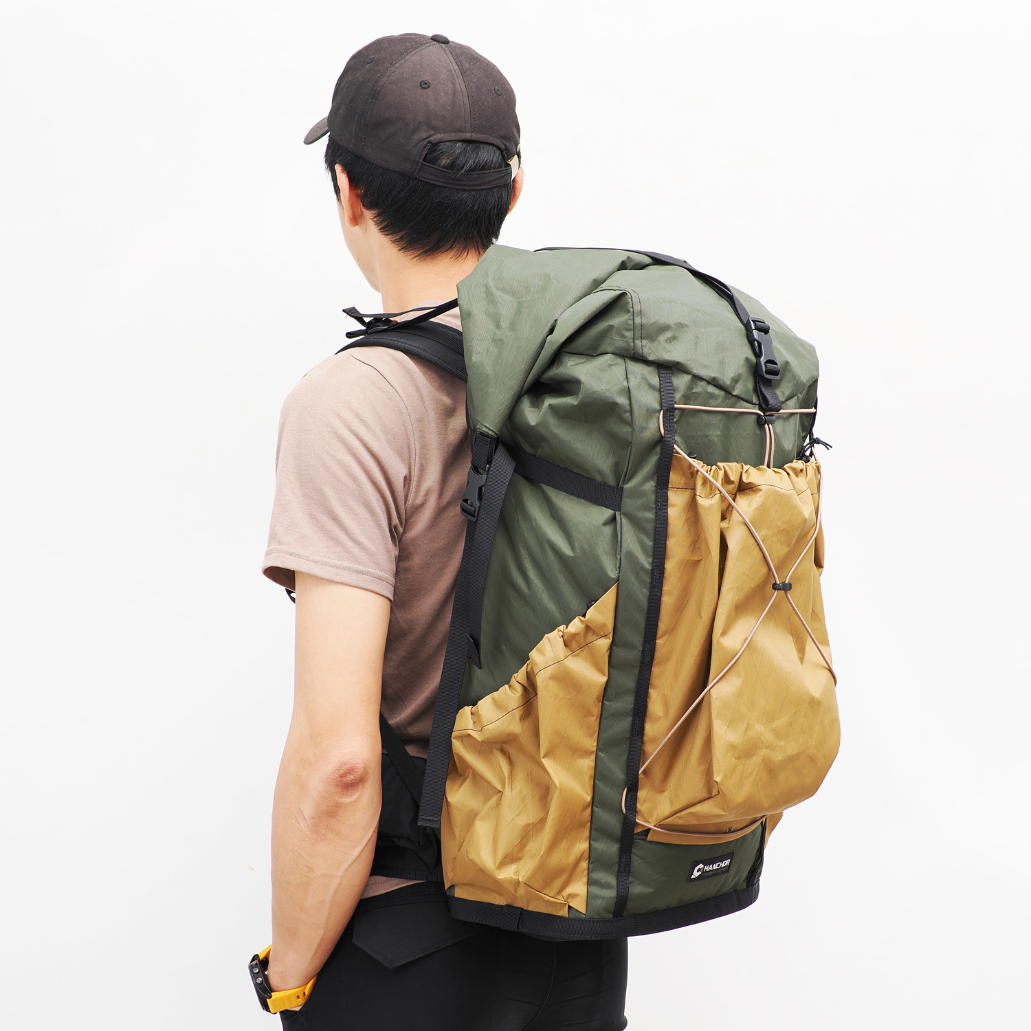 HANCHOR MARL X 登山健行輕量背包 21-51L / 橄欖棕色 ( 前/側袋XPAC棕色)