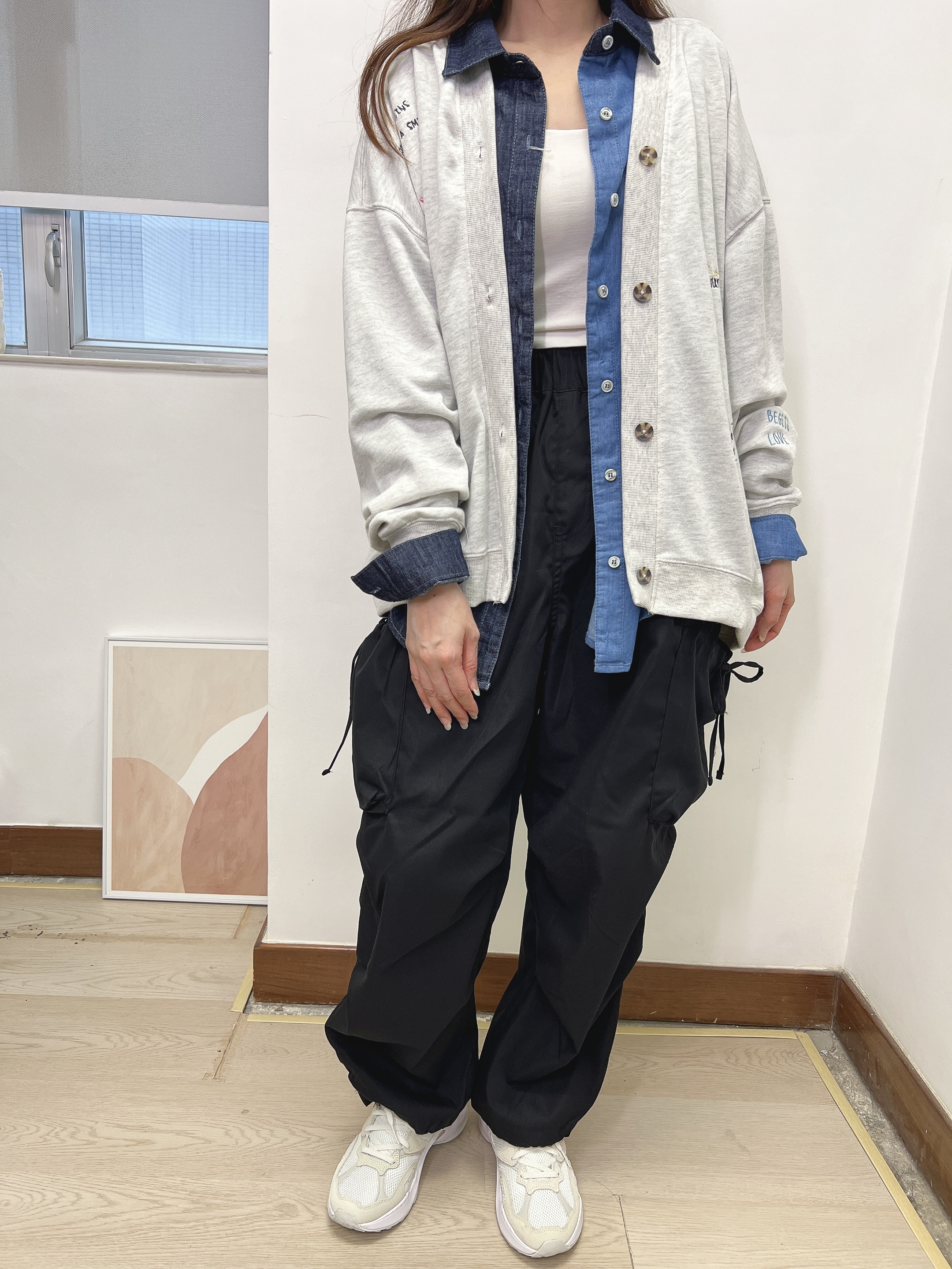 YK 刺鏽字貓 外套