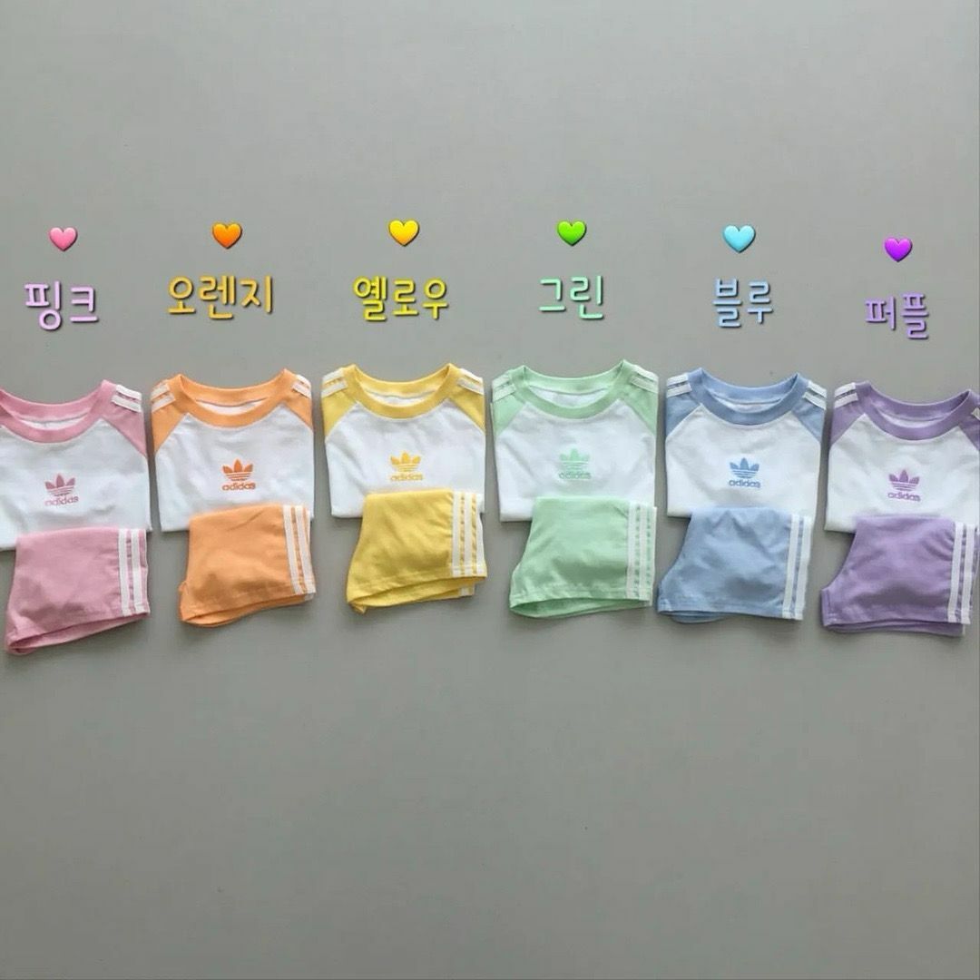 韓版 adidas夏季馬卡龍套裝 現貨