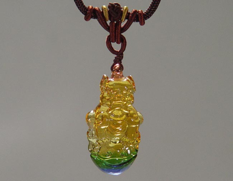 鹿港窯水晶琉璃｜角端項鍊 神獸護佑招財辟邪聚福納祥