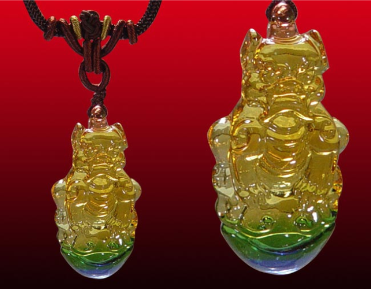 鹿港窯水晶琉璃｜角端項鍊 神獸護佑招財辟邪聚福納祥