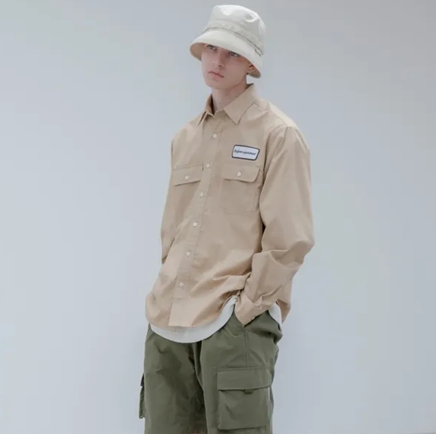 ON SALE: SOPH Uniform Experiment WORK SHIRT LS - BEIGE SIZE 3 PRE ORDER ITEM (預訂中)