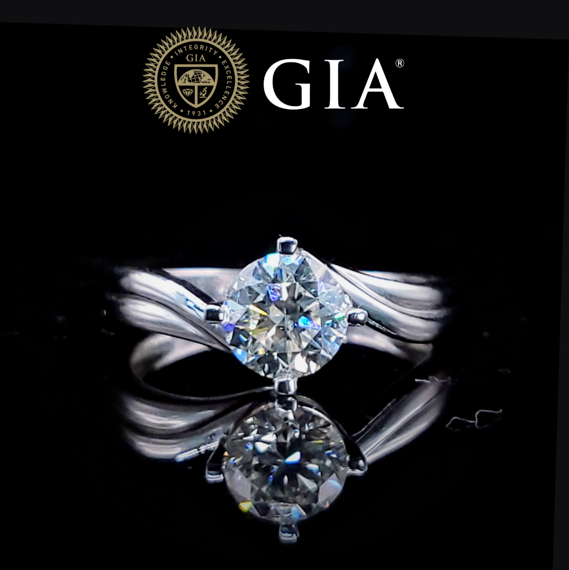 18K White Gold 1.02ct Diamond Ring