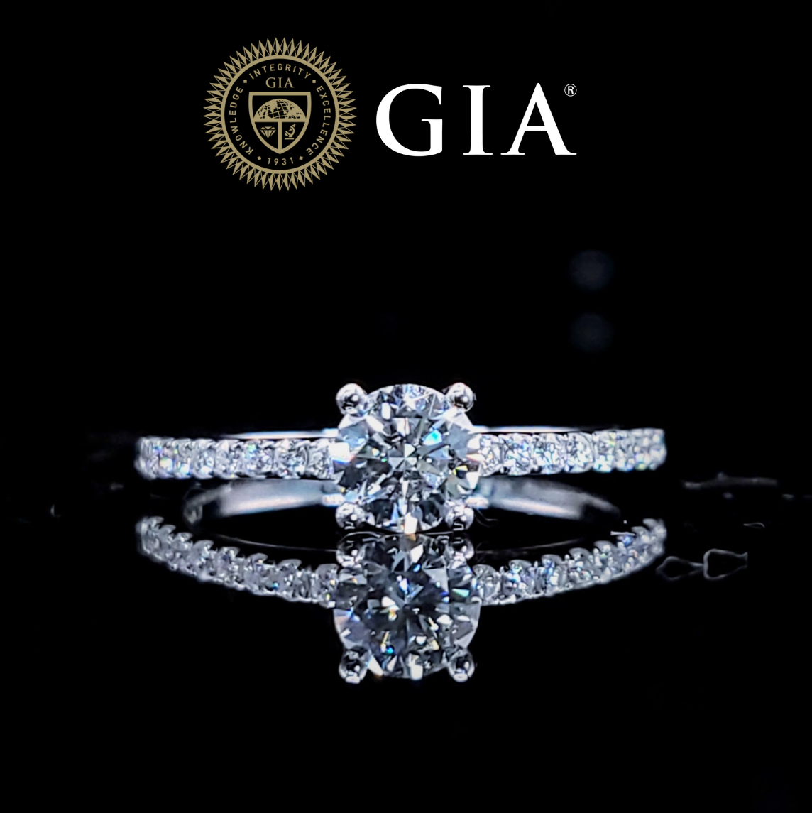 18K White Gold 0.54ct Diamond Ring