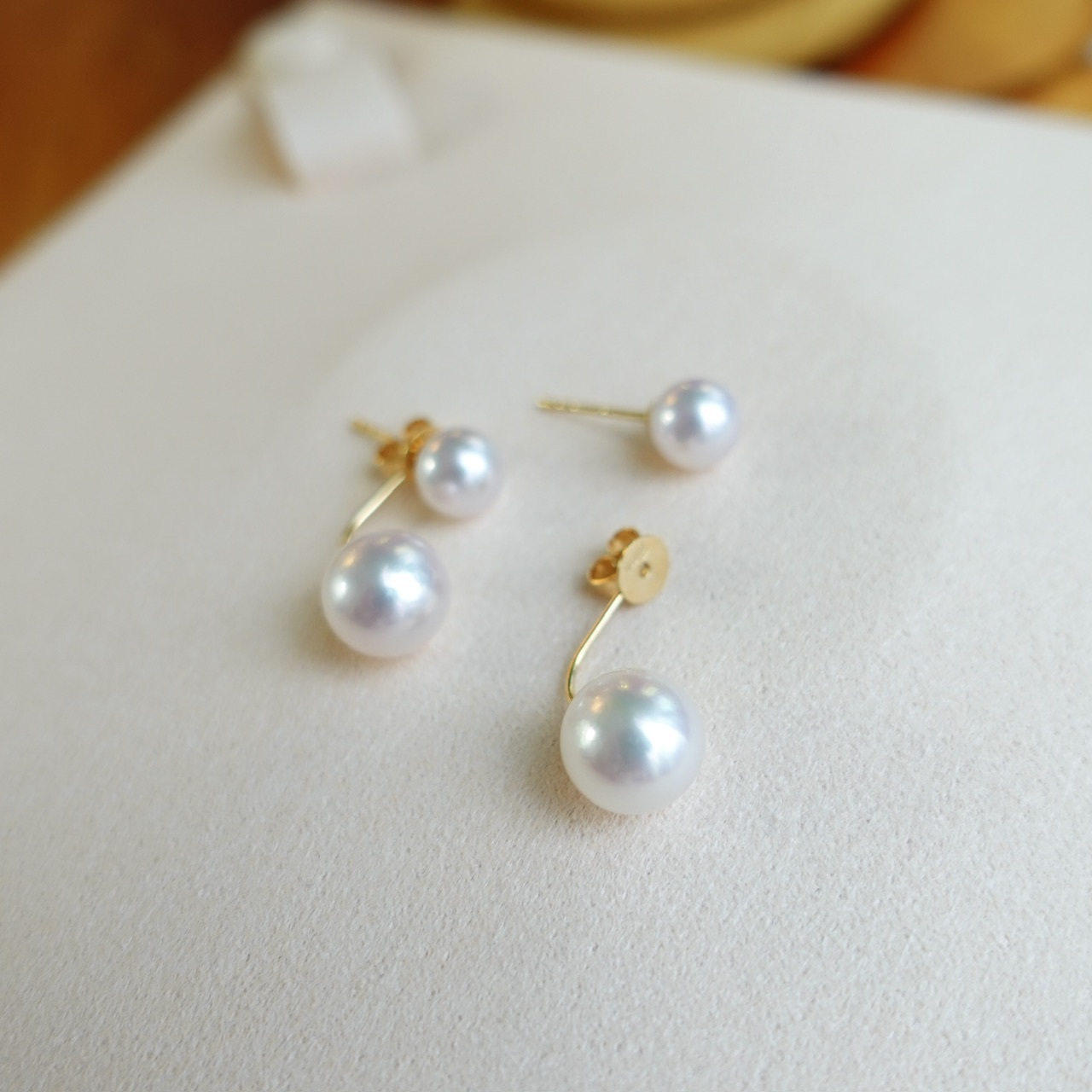 18K金日本Akoya珍珠耳環 (6-8.5mm)