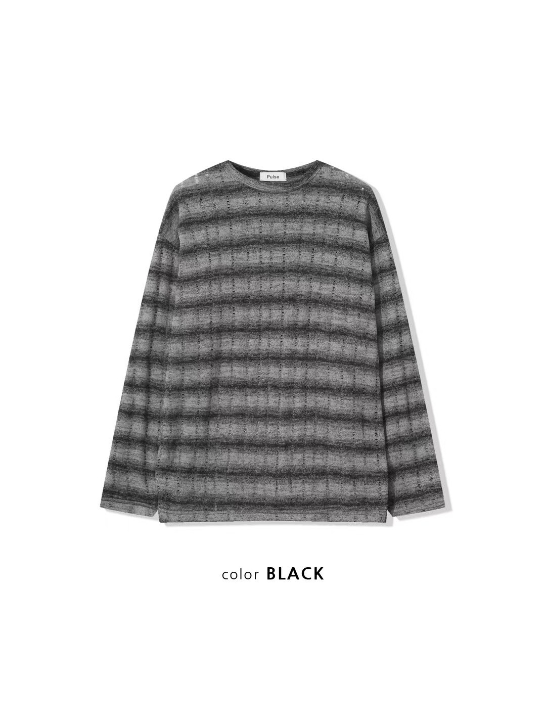 漸層條紋 破壞 針織 外搭 上衣