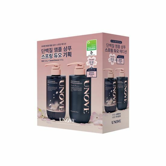 [01/05 - 30/05] UNOVE Deep Damage Repair Shampoo 500g [Cherry Blossom + Tender Bloom] [Olive Young Double Planning Set]