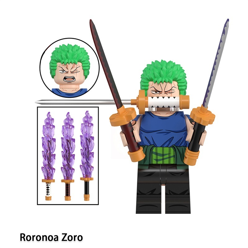 One Piece Roronoa Zoro Custom Minifigures Minifigs Fit Lego WM6193 WM2795