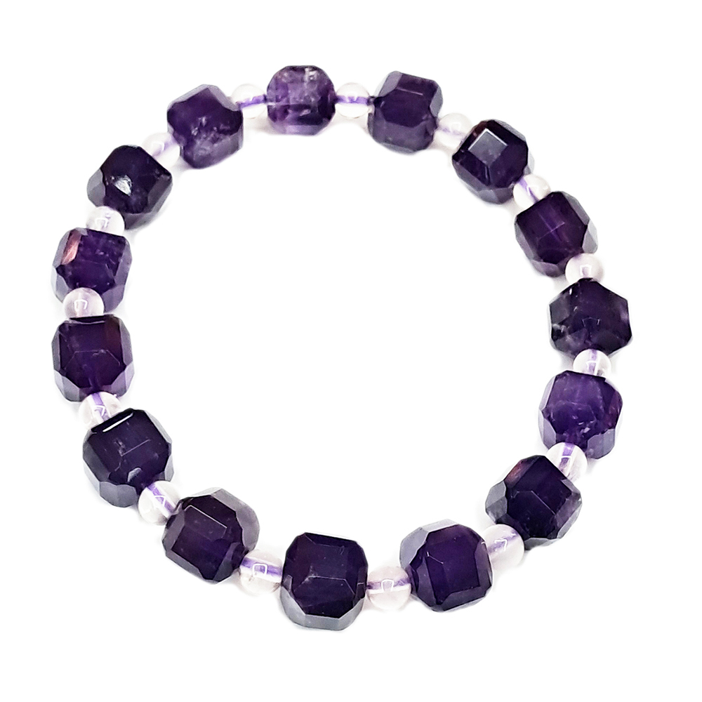 星光粉晶&紫晶{方糖}8mm【十方】154410