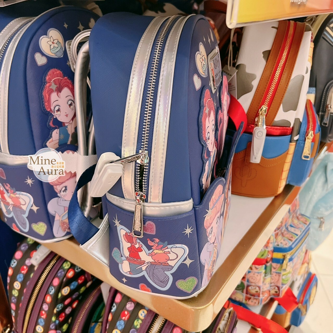 公主系列 Princess Line 公主集合 漫畫風 圖案 造型 後背包 -香港迪士尼樂園