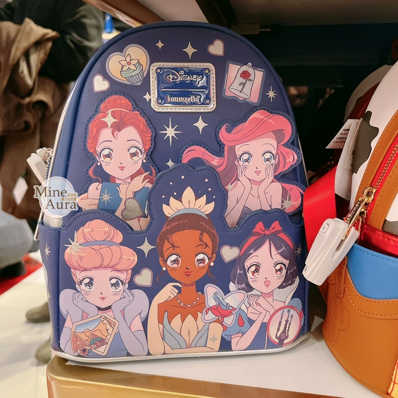 公主系列 Princess Line 公主集合 漫畫風 圖案 造型 後背包 -香港迪士尼樂園