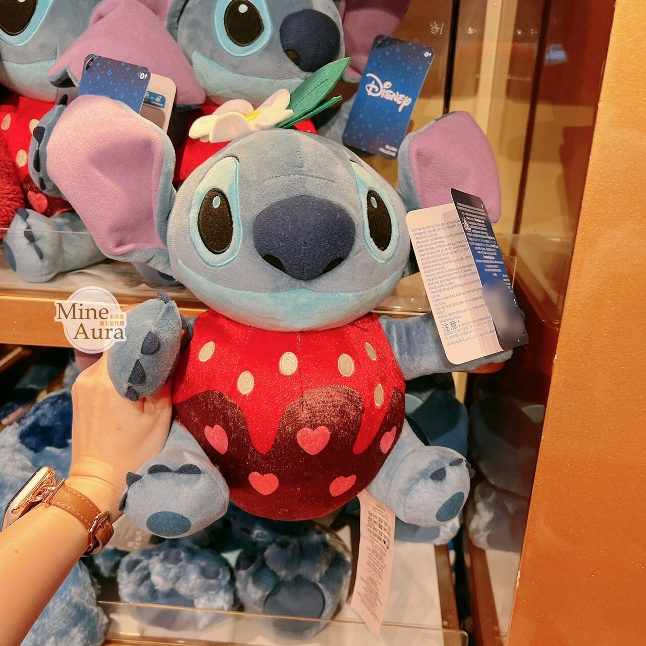 史迪奇 Stitch 愛心草莓裝 娃娃 玩偶 星際寶貝 Lilo & Stitch -香港迪士尼樂園