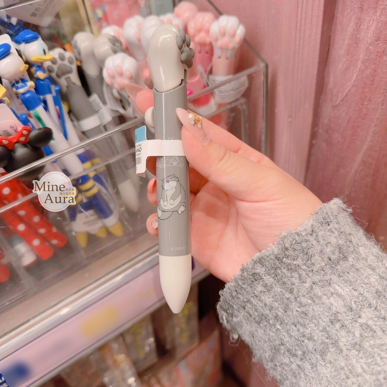 路西法 魯斯佛 Lucife 壞貓咪 貓爪 貓咪肉球 造型 可動 圓珠筆 -香港迪士尼樂園