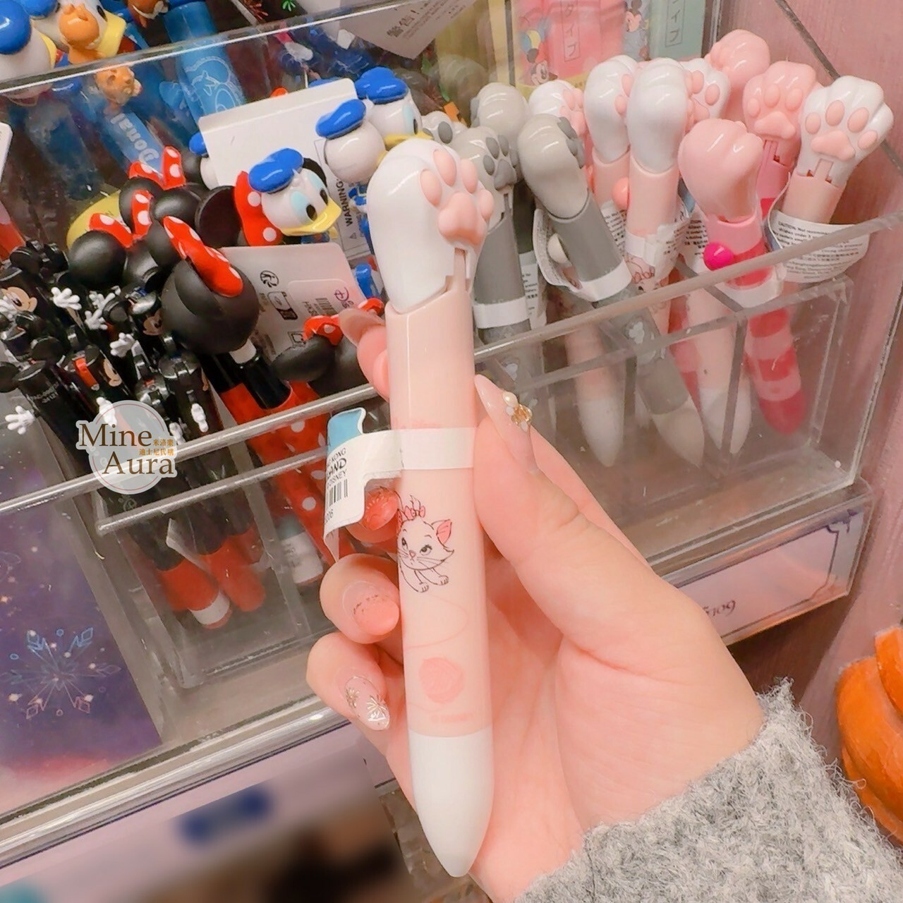 瑪莉貓 Marie 貓爪 貓咪肉球 造型 可動 圓珠筆 貓兒歷險記 The Aristocats -香港迪士尼樂園