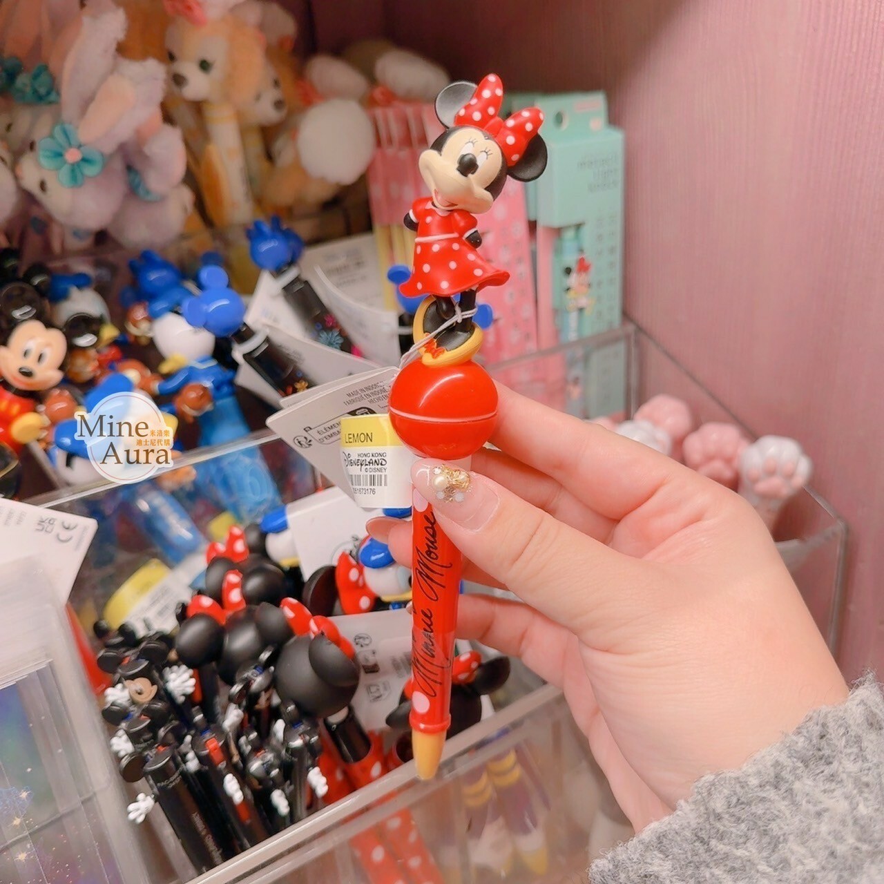 米妮 Minnie 站姿 歪頭造型 立體造型 圓珠筆 -香港迪士尼樂園