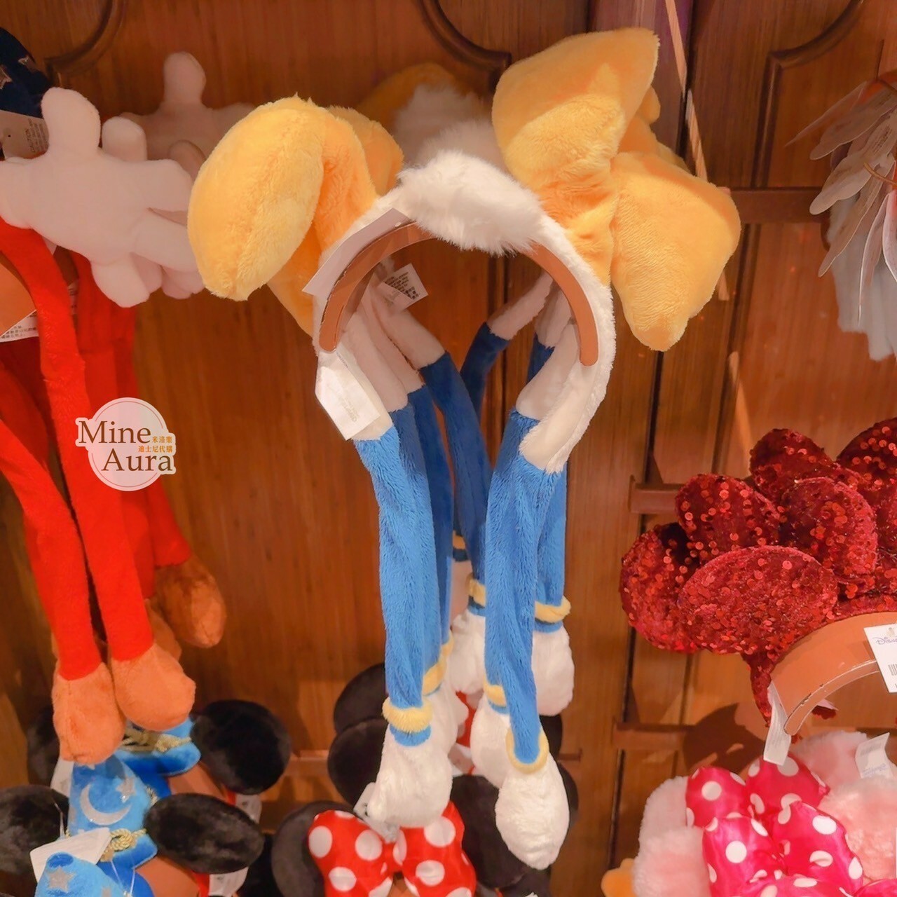 唐老鴨 Donald 倒頭栽 腳腳造型 可動設計 髮圈 髮箍 -香港迪士尼樂園