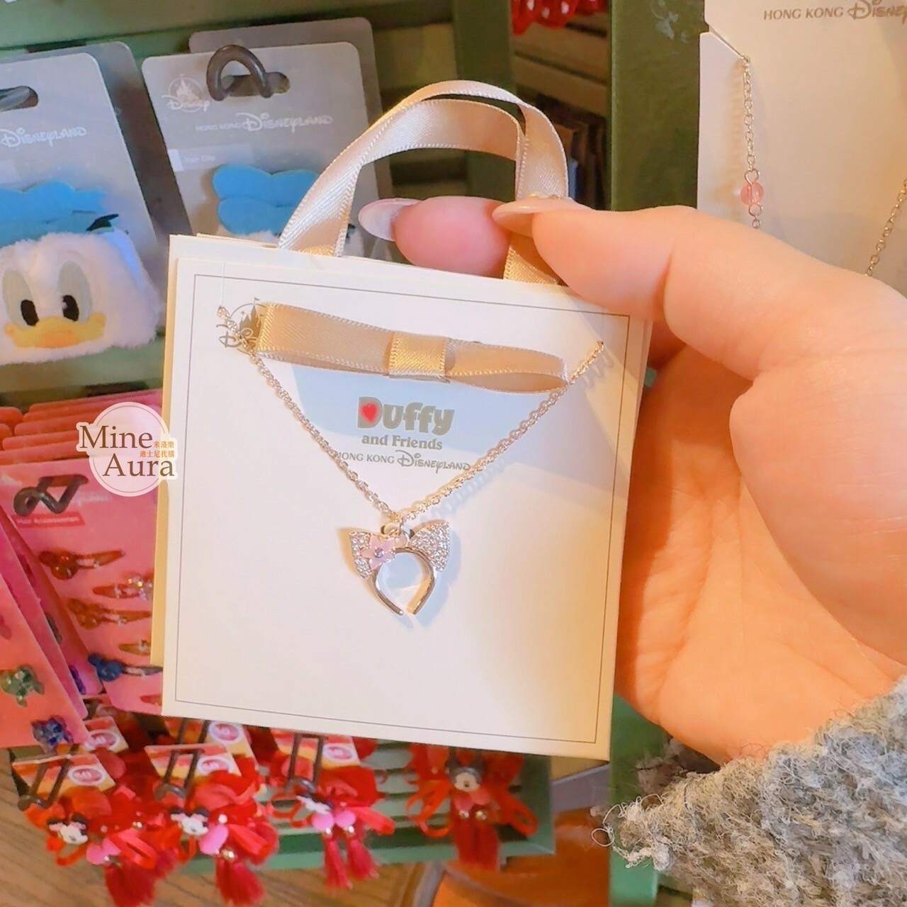 玲娜貝兒 Lina bell 亮鑽 髮圈造型 墜飾 項鍊 首飾 -香港迪士尼樂園