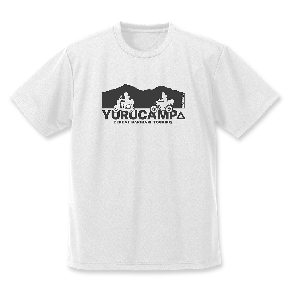 Cospa 0317 リン・綾乃ツーリング ドライTシャツ [『ゆるキャン△ SEASON３』] WHITE