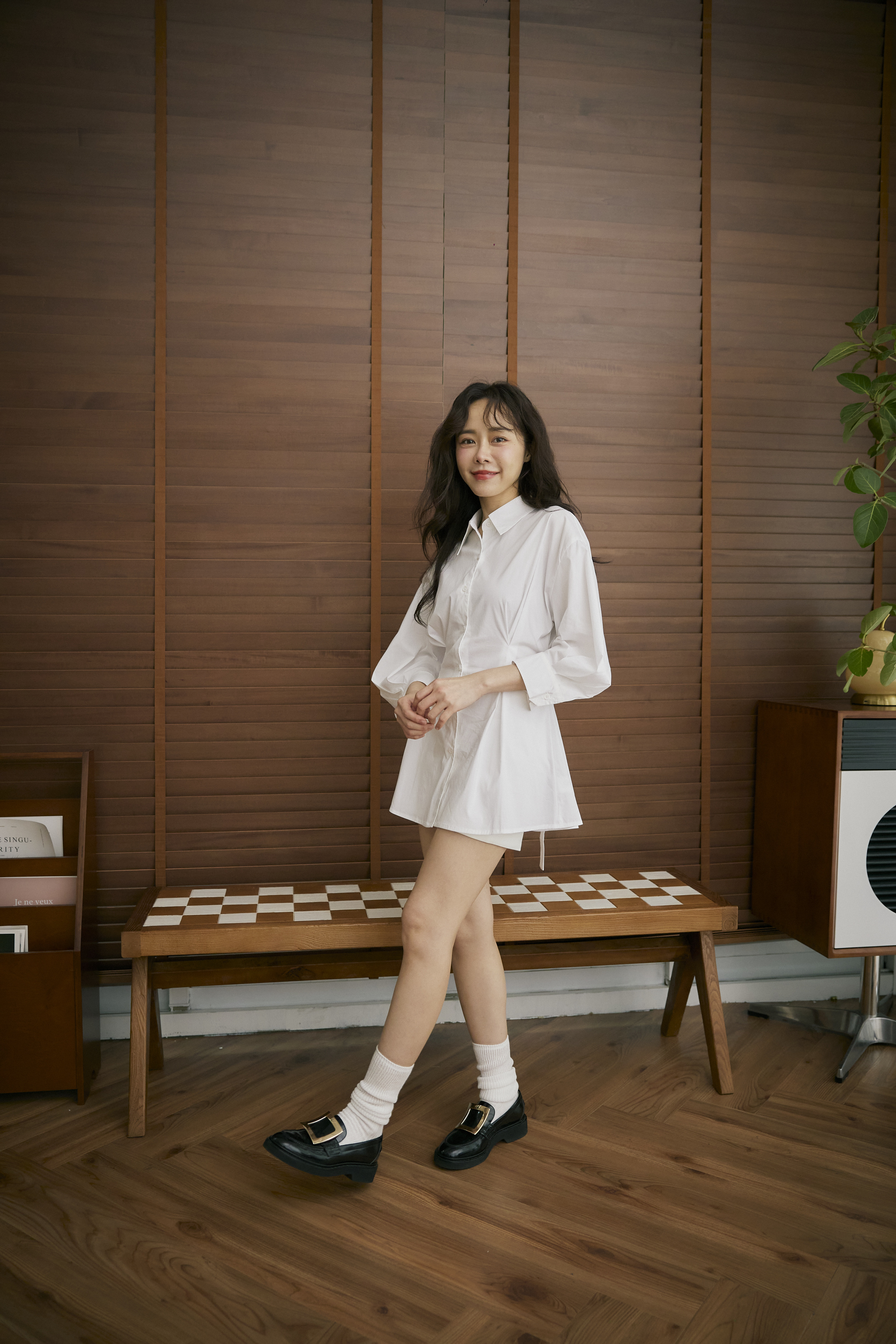 柔美清新綁帶襯衫