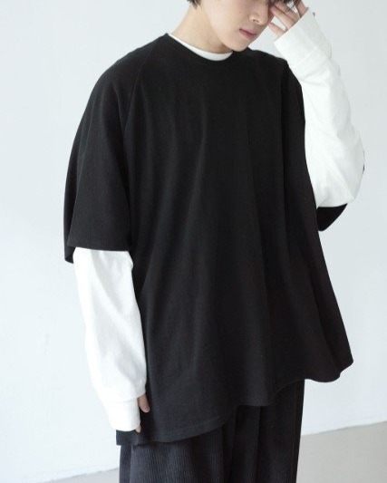 斗篷式寬鬆T恤