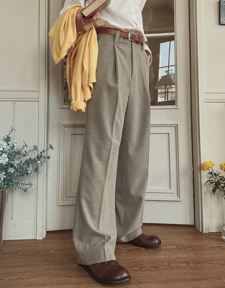 寬版休閒西裝褲