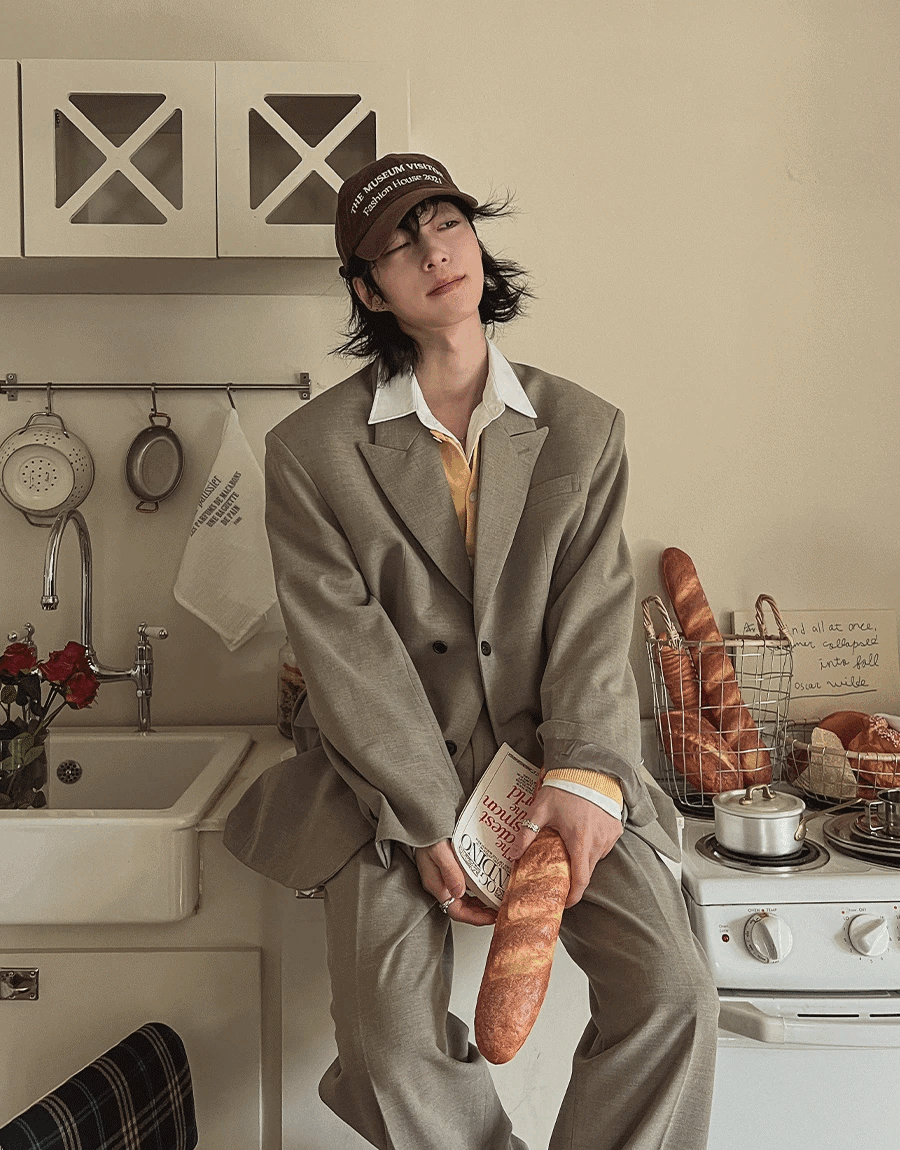 劍領雙排釦西裝外套