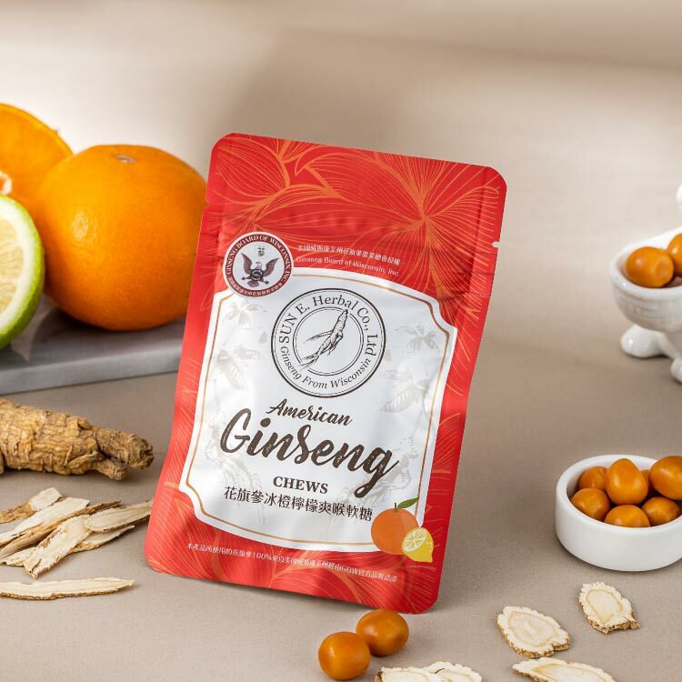 【寶曼花旗參系列】上裕花旗參冰橙檸檬爽喉軟糖